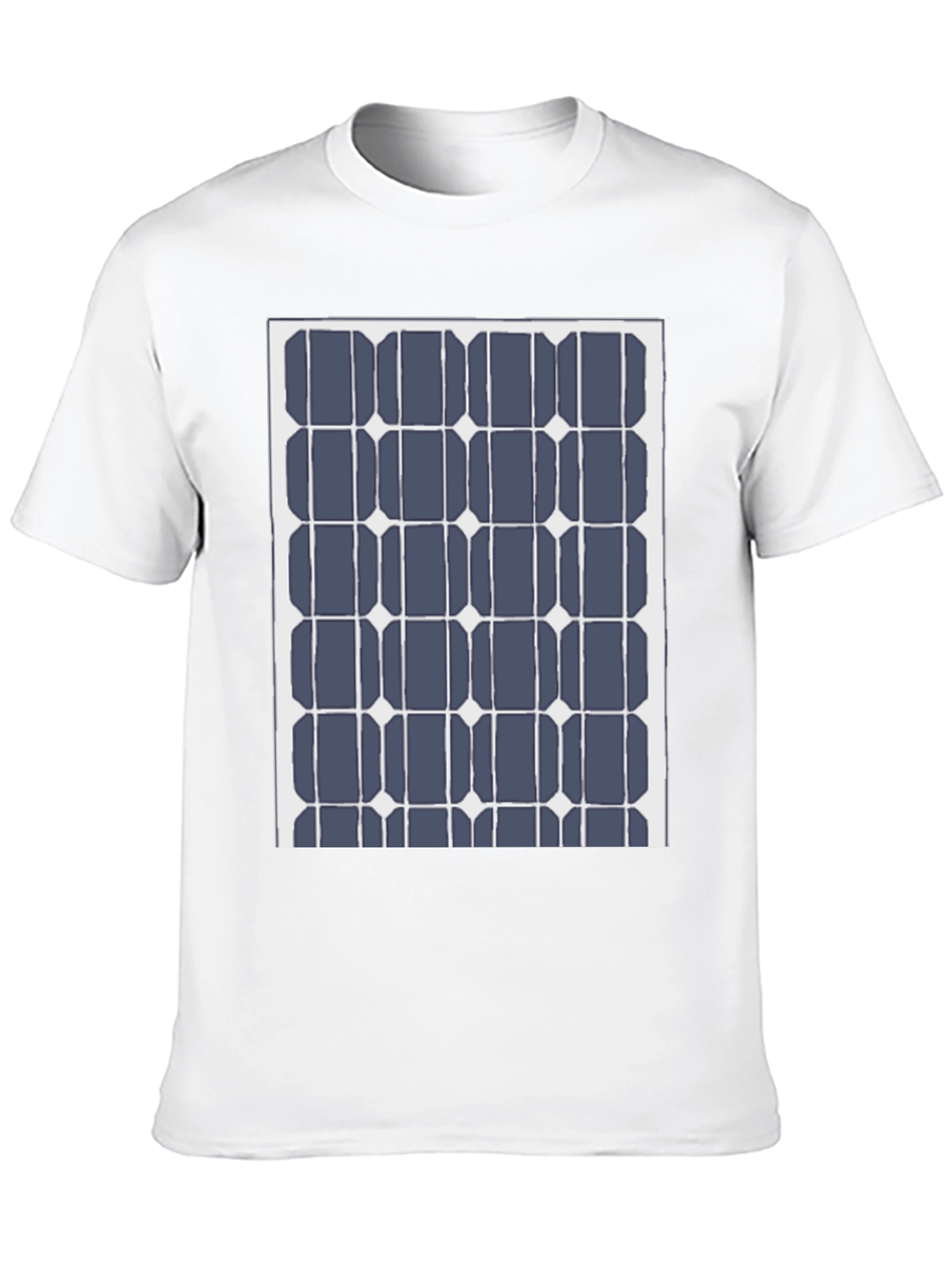 Black Solar Panel Grid Black Tee view 10