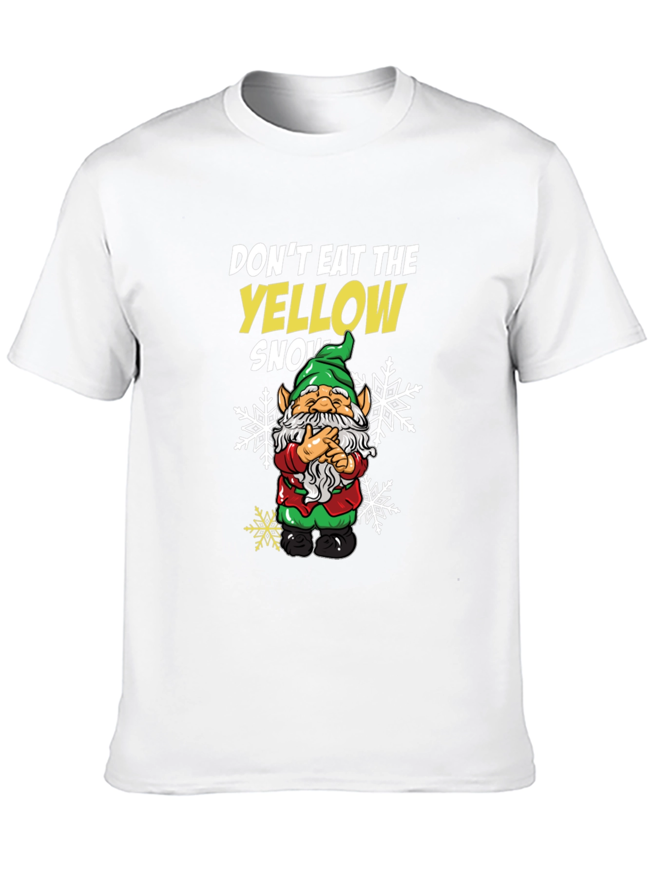 Black Don't Eat The Yellow Snow Gnome T-Shirt view 10