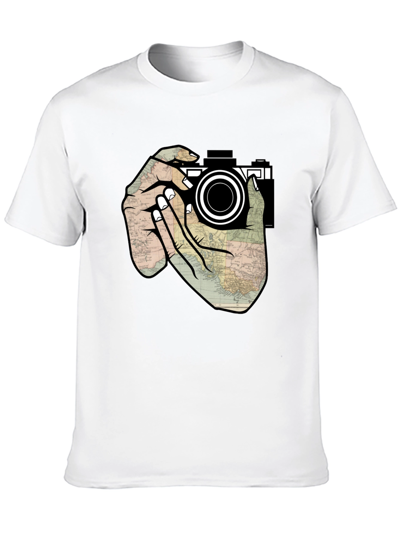 Black Photographer's Map T-Shirt view 10