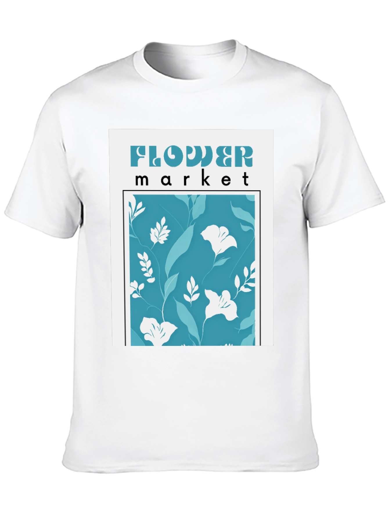 Black Flower Market Graphic Tee - Stylish Floral Print view 10