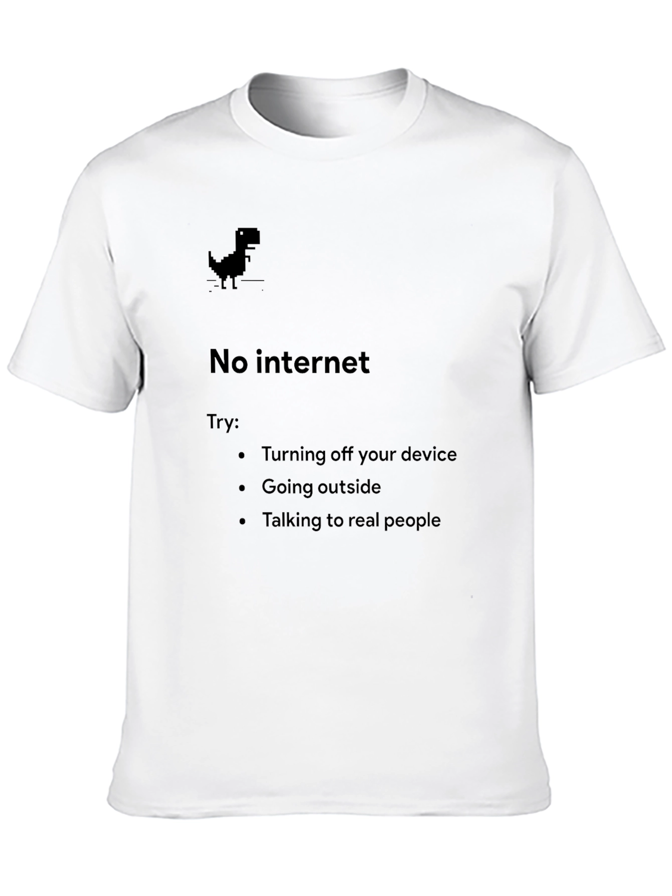 Black No Internet T-Shirt - Funny Tech Humor Tee view 10