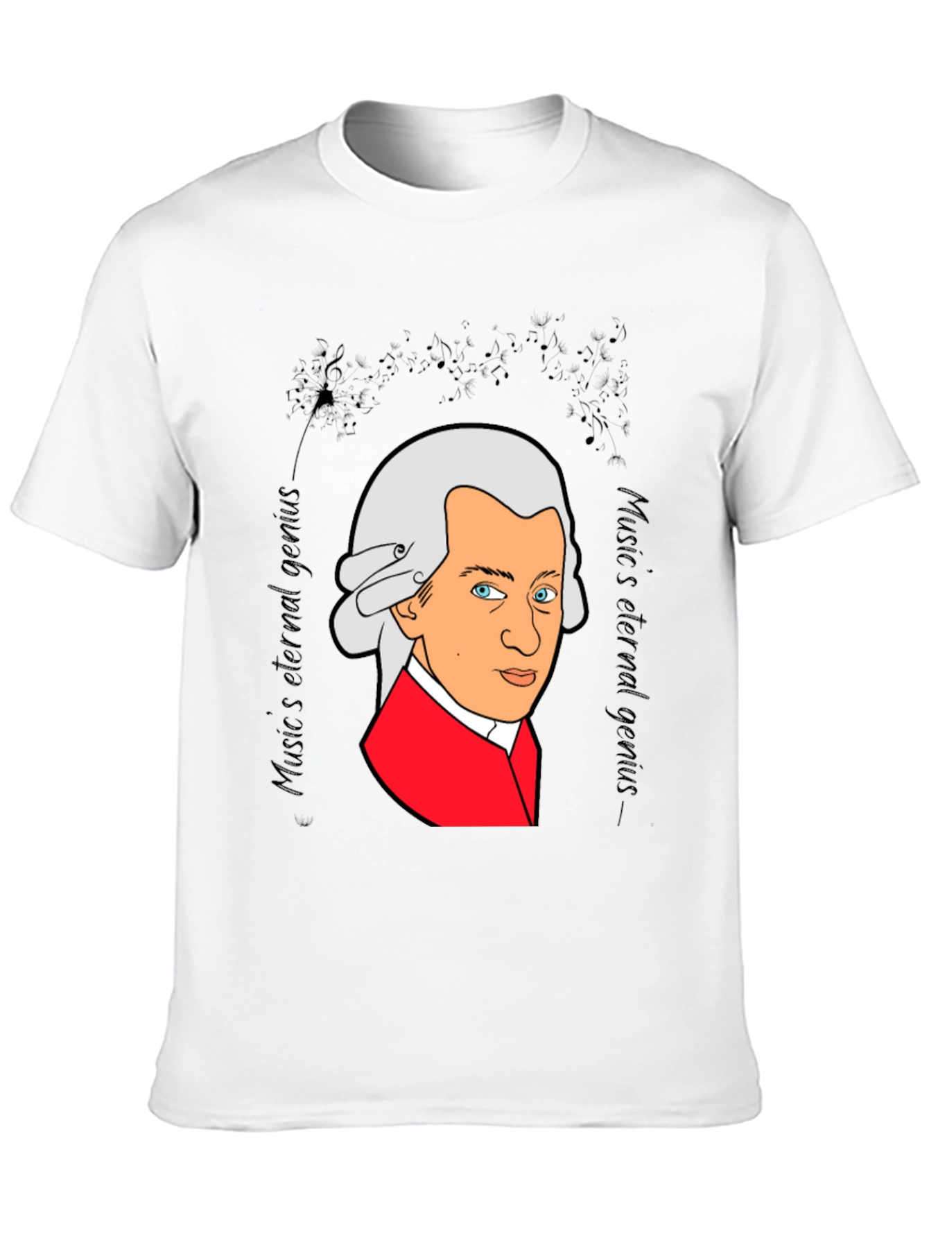 Black Mozart Music Genius Black T-Shirt view 10