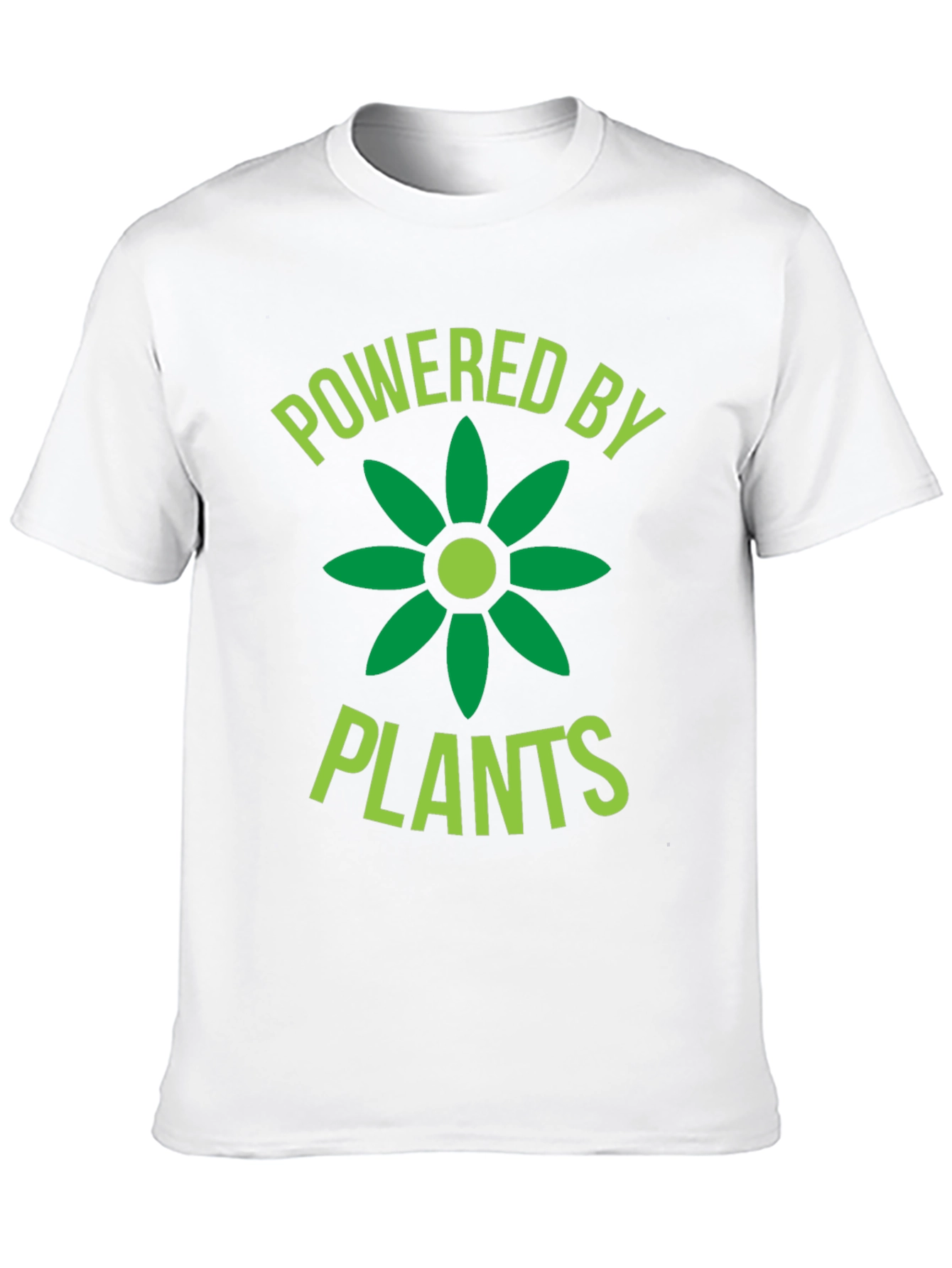Black Powered By Plants Graphic Tee - Vegan T-Shirt view 10
