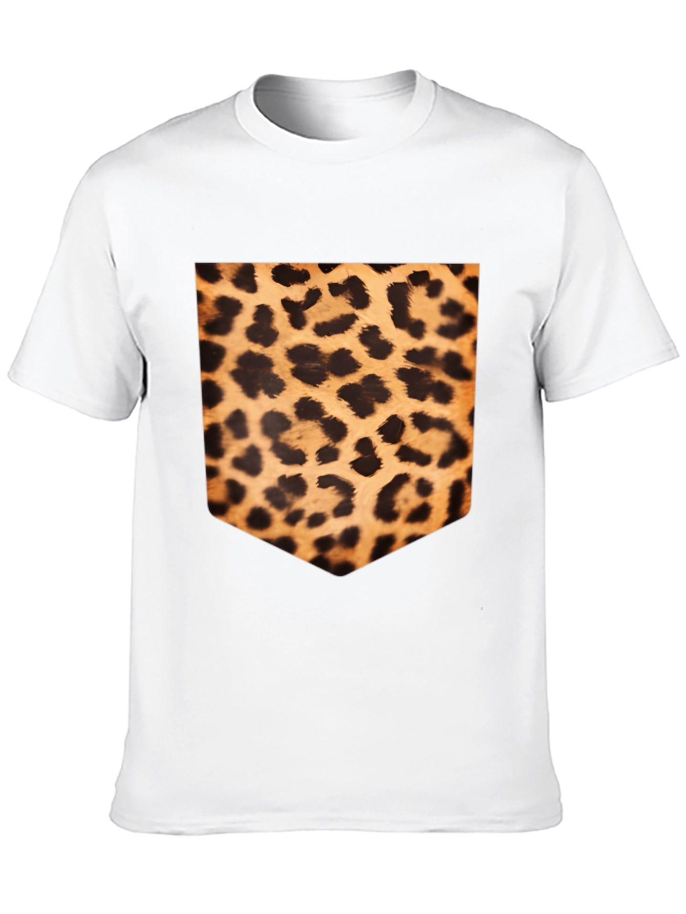 Black Leopard Print Pocket Tee view 10
