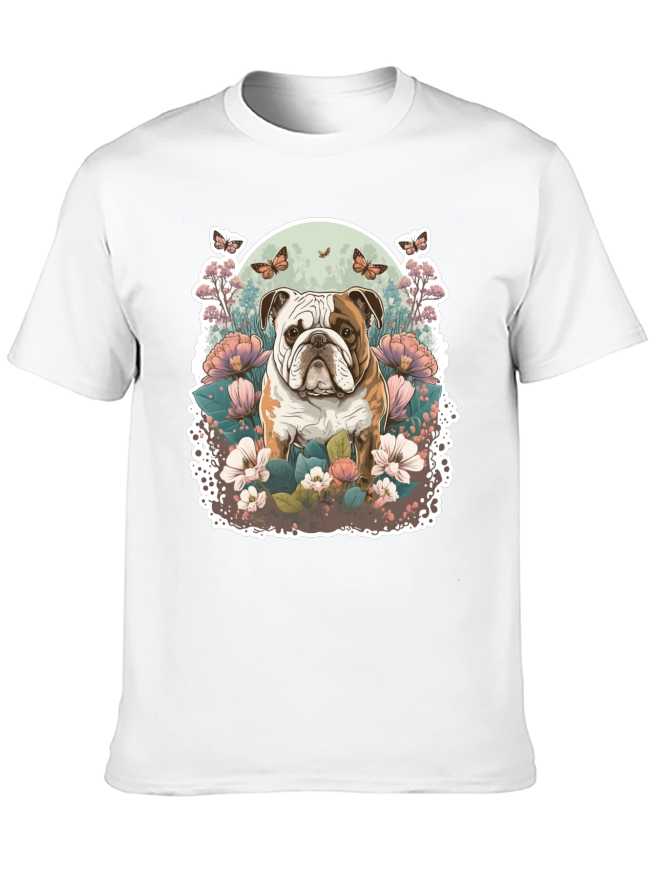 Black Bulldog Floral T-Shirt view 10