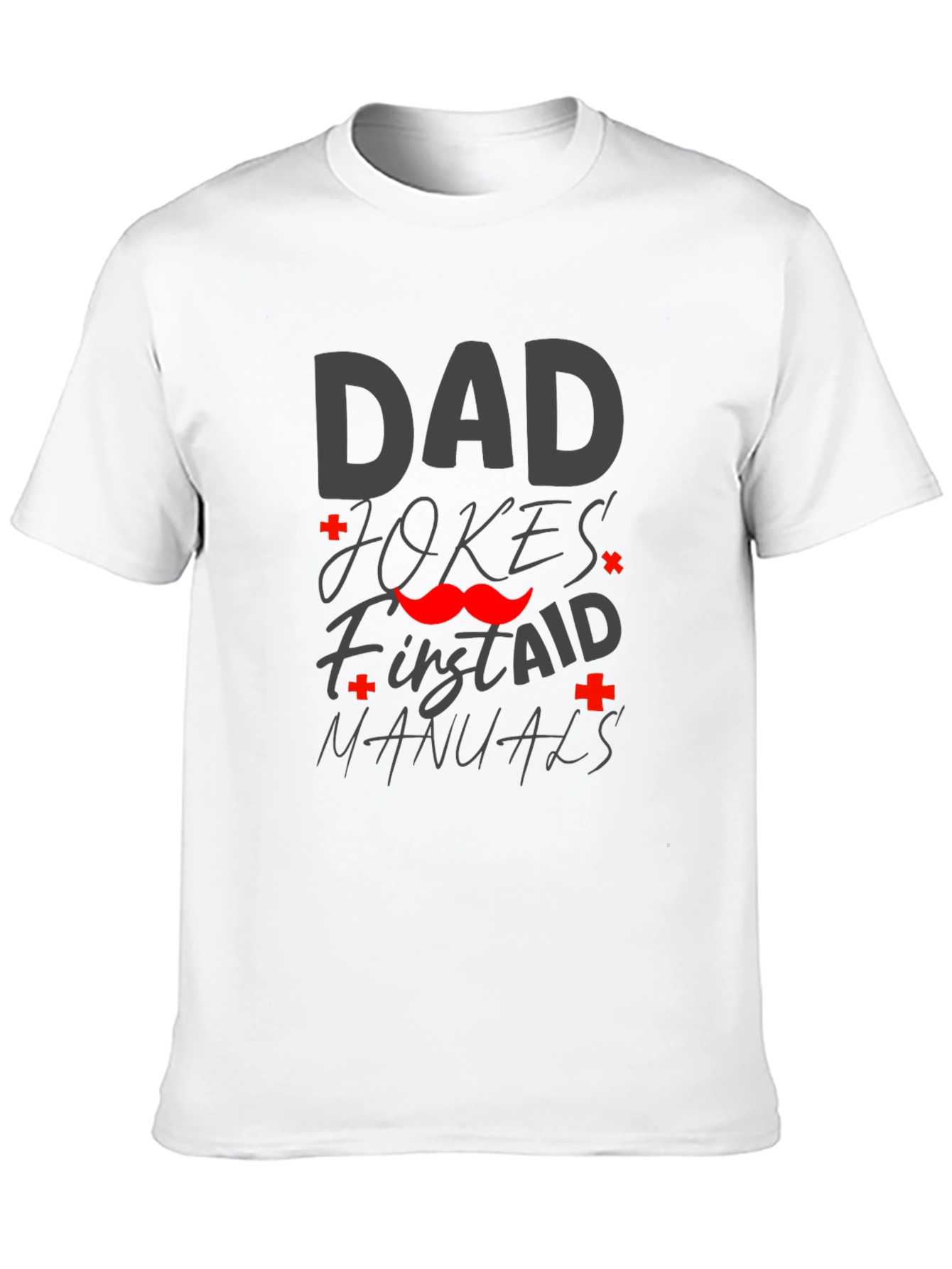 Black Dad Jokes First Aid Manuals Graphic Tee view 10