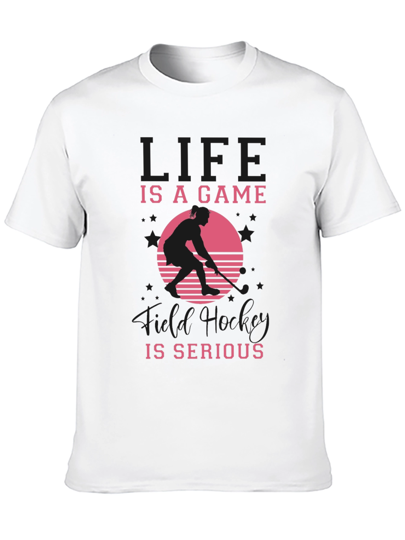 Black Life Is A Game Field Hockey T-Shirt view 10