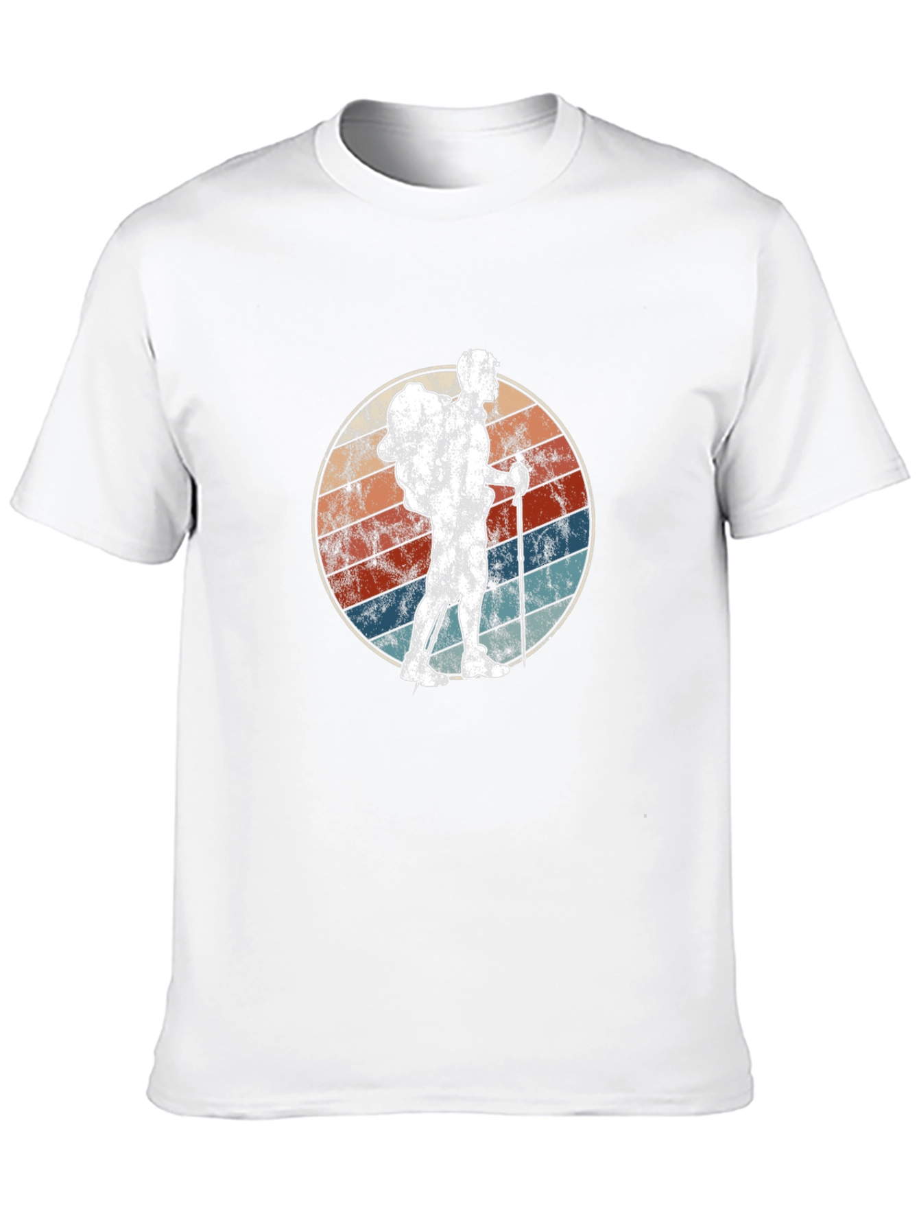 Black Vintage Hiker Graphic Tee - Black Cotton Blend Shirt view 10