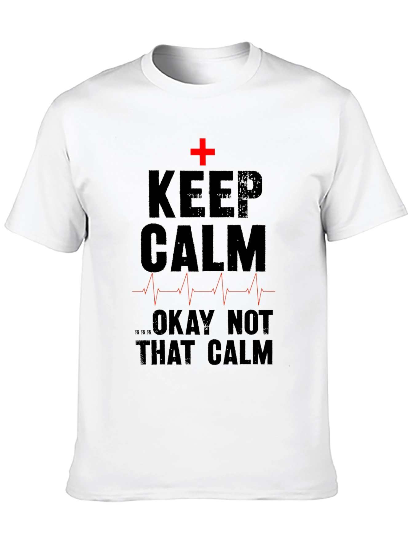 Black Keep Calm Nurse T-Shirt - Funny Medical Humor Tee view 10