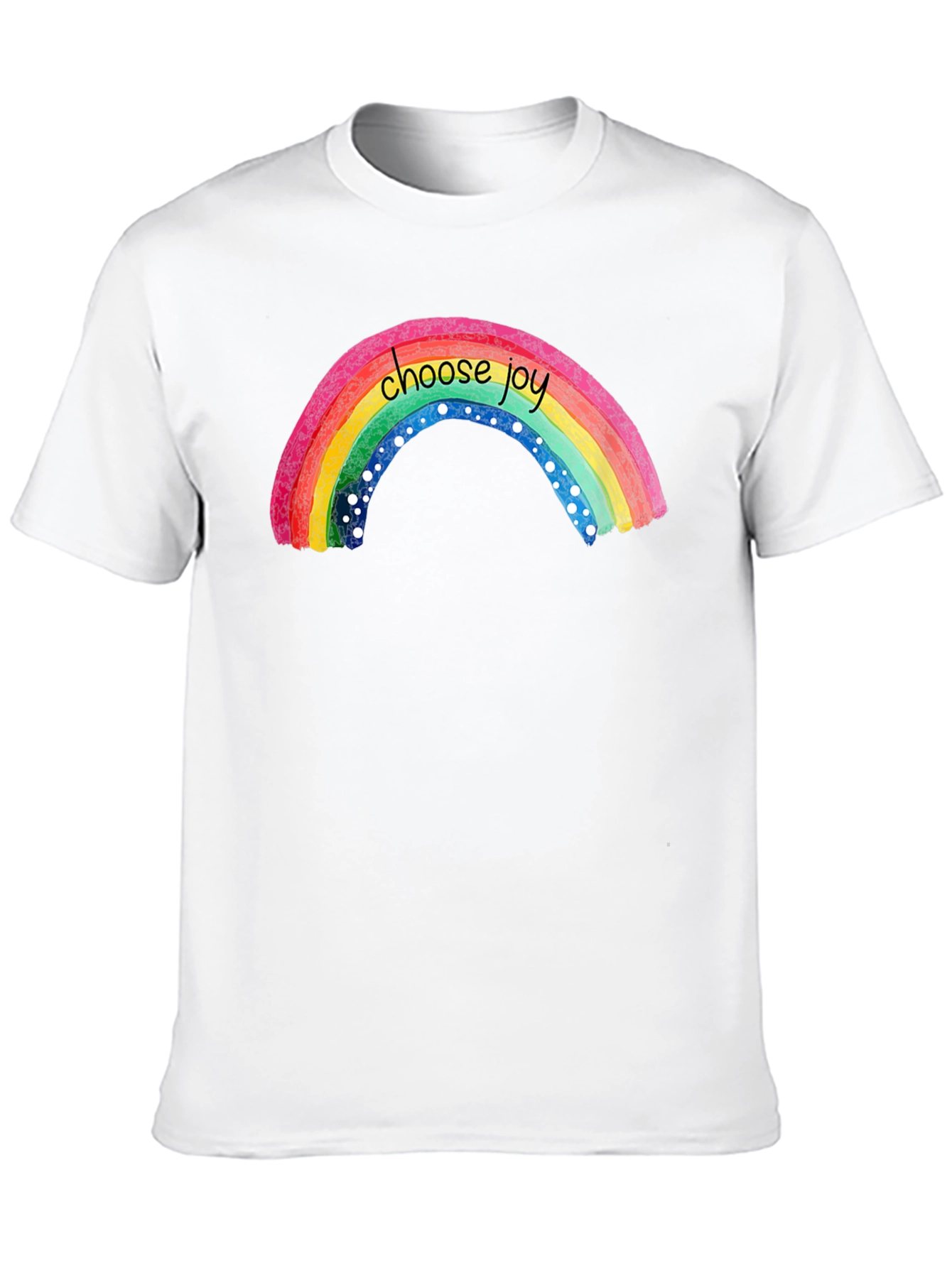 Black Choose Joy Rainbow Graphic T-Shirt - Black view 10