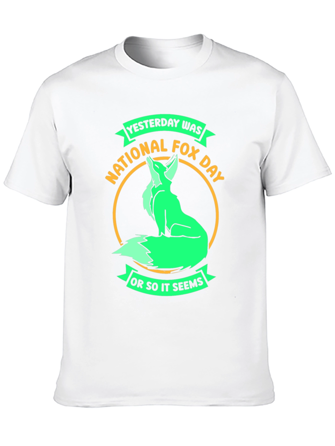 Black National Fox Day T-Shirt - Funny Sarcastic Tee view 10
