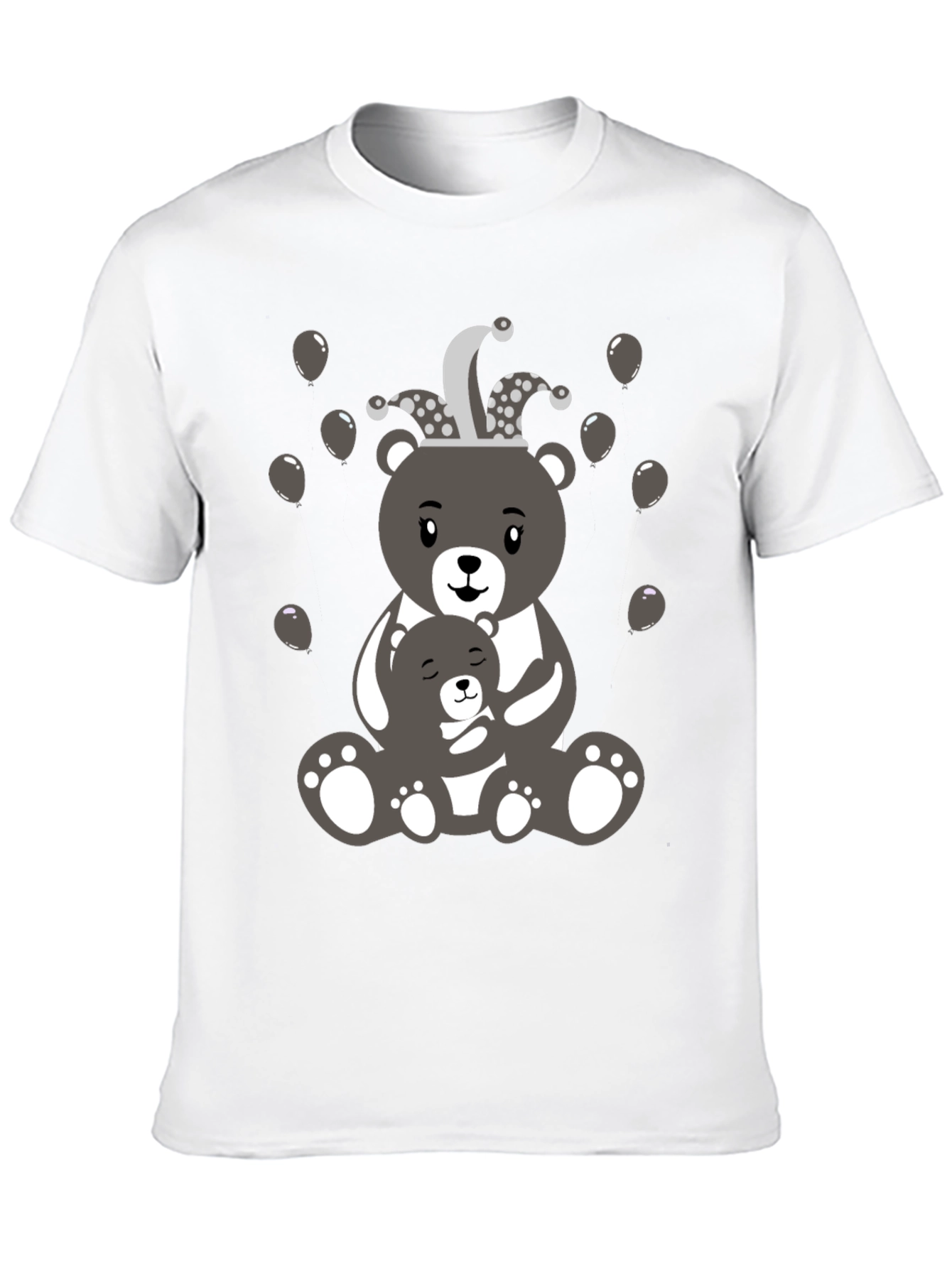 Black Cute Bear Family T-Shirt view 10