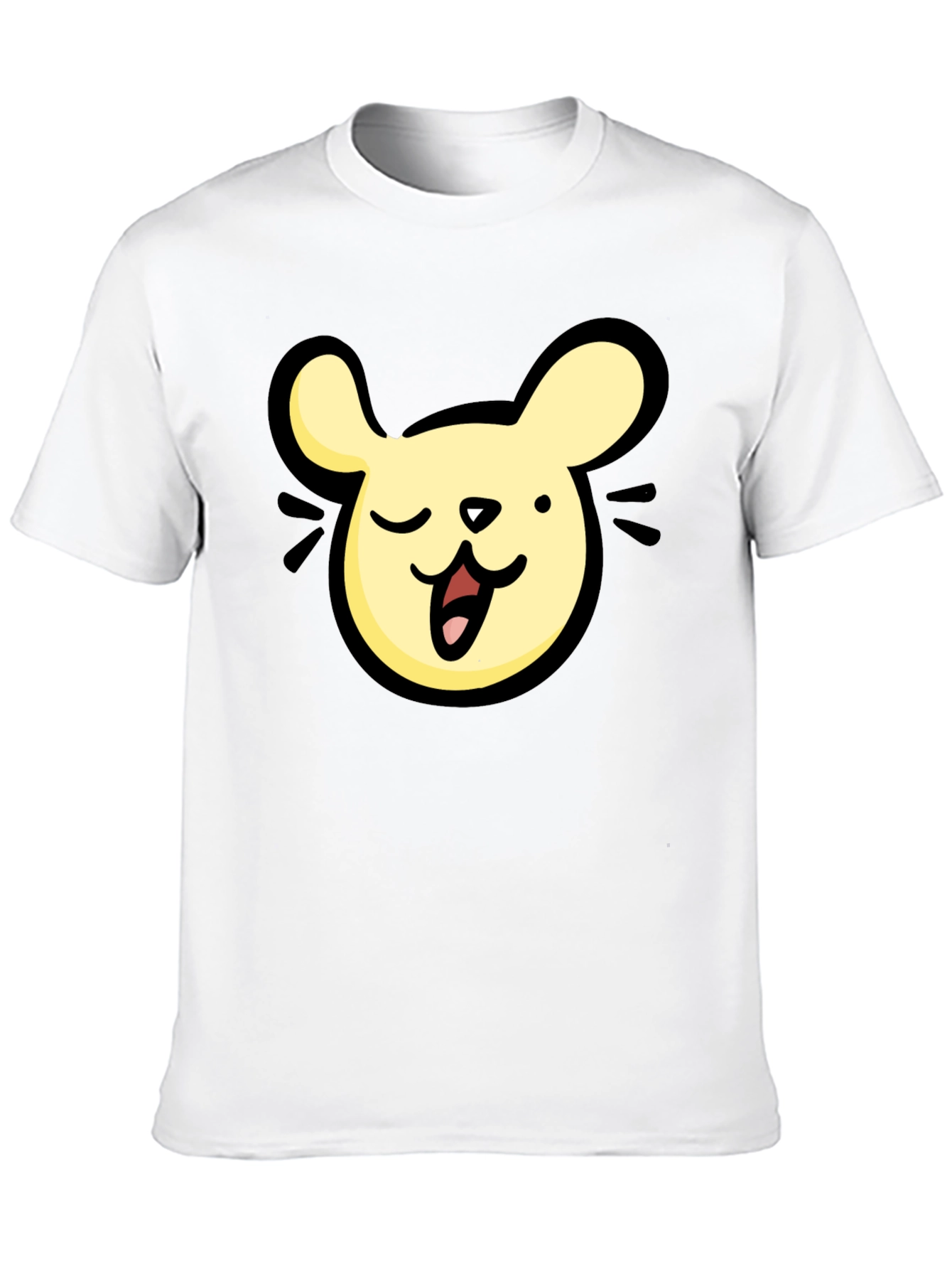 Black Cartoon Animal Graphic Black T-Shirt view 10