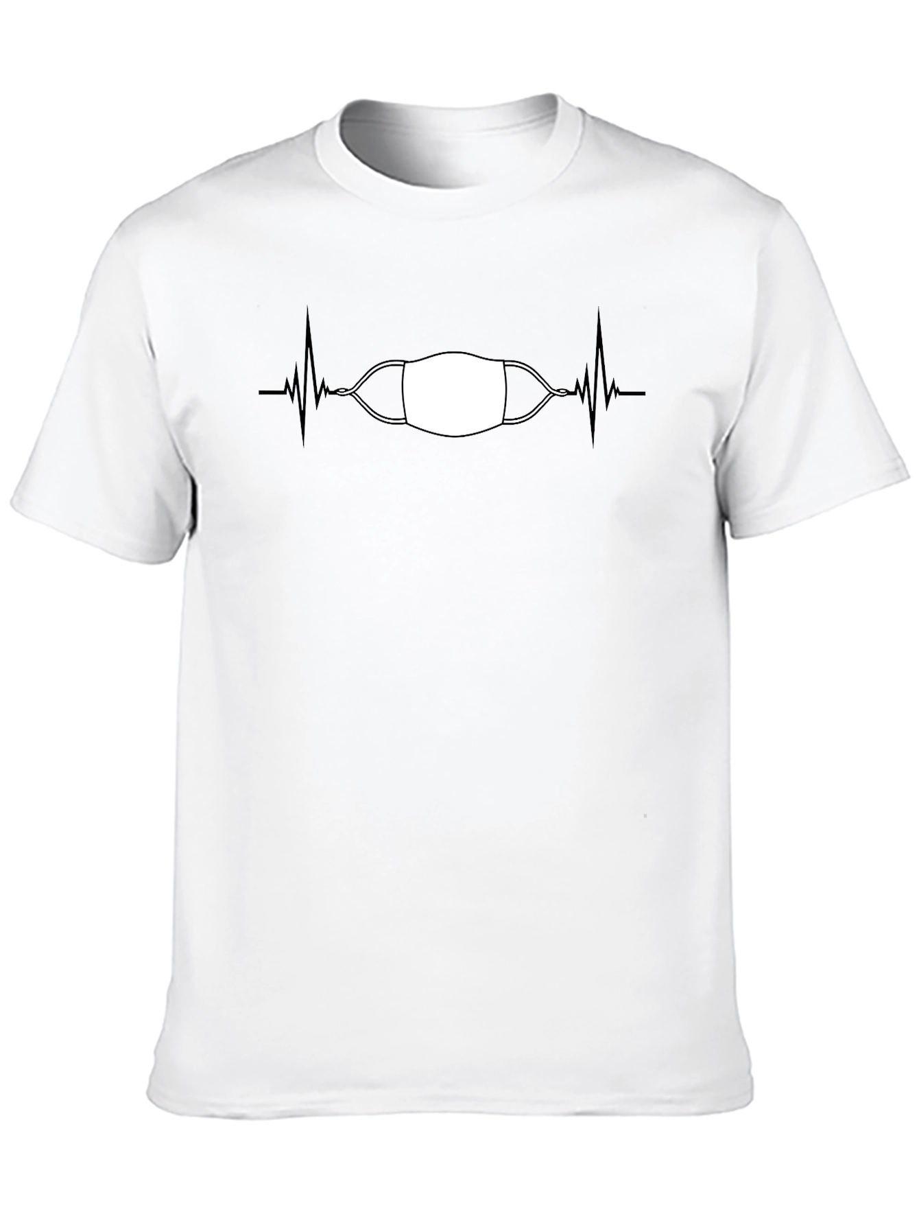 Black Mask Life Tee - Heartbeat Graphic T-Shirt view 10