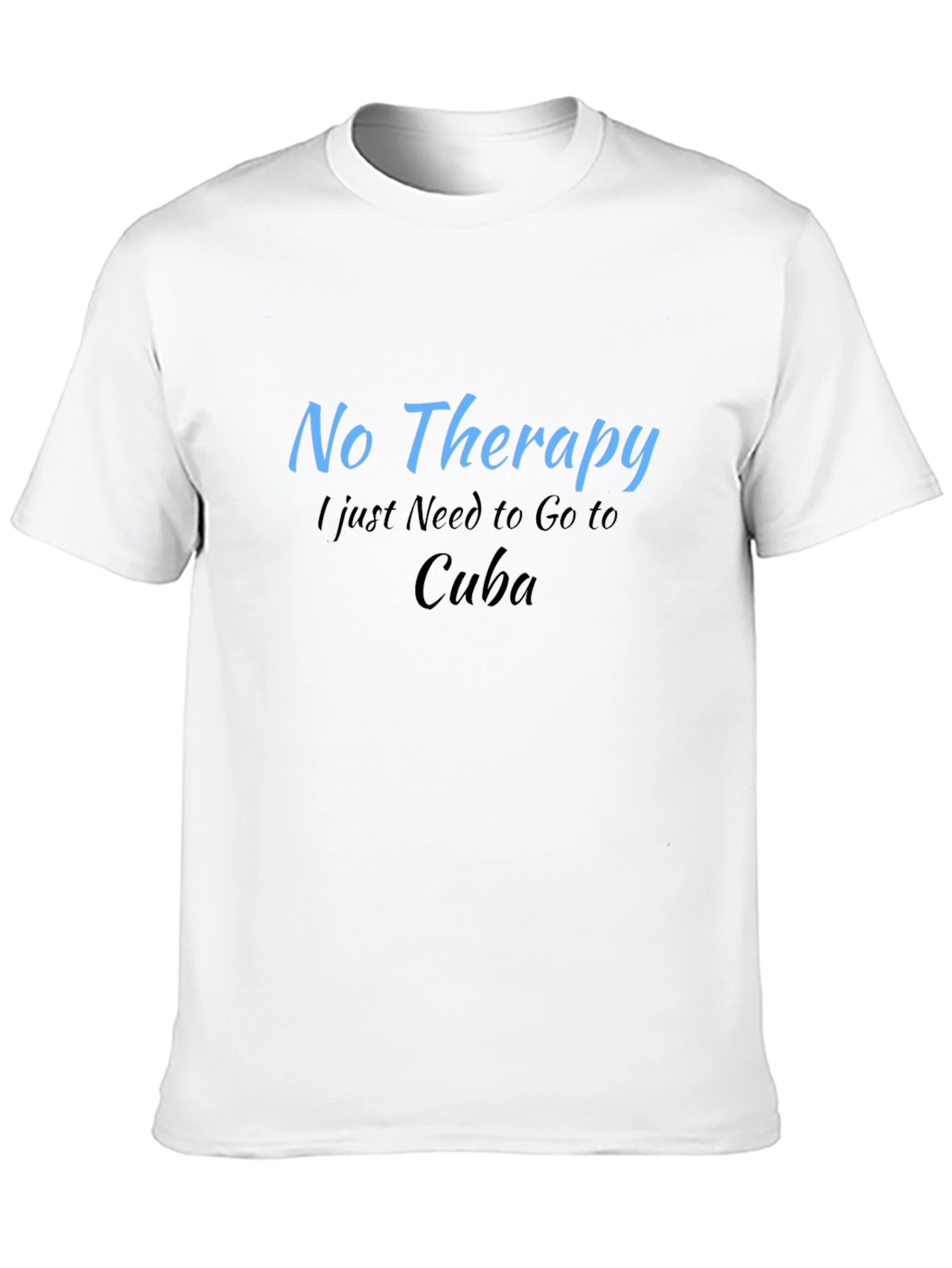 Black No Therapy Cuba T-Shirt, Relaxed Fit view 10
