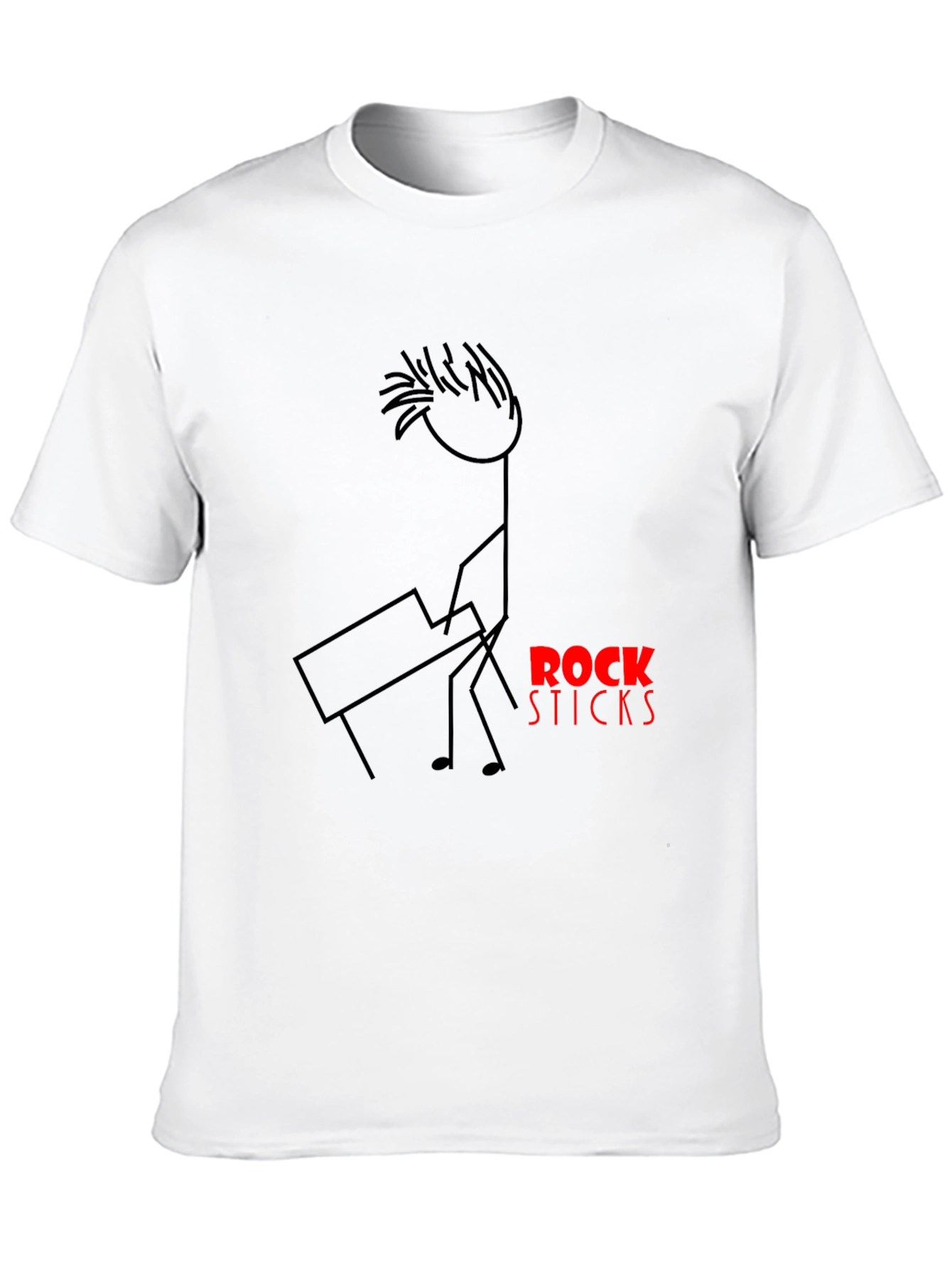 Black Rock Sticks Graphic T-Shirt - Black Cotton Tee view 10