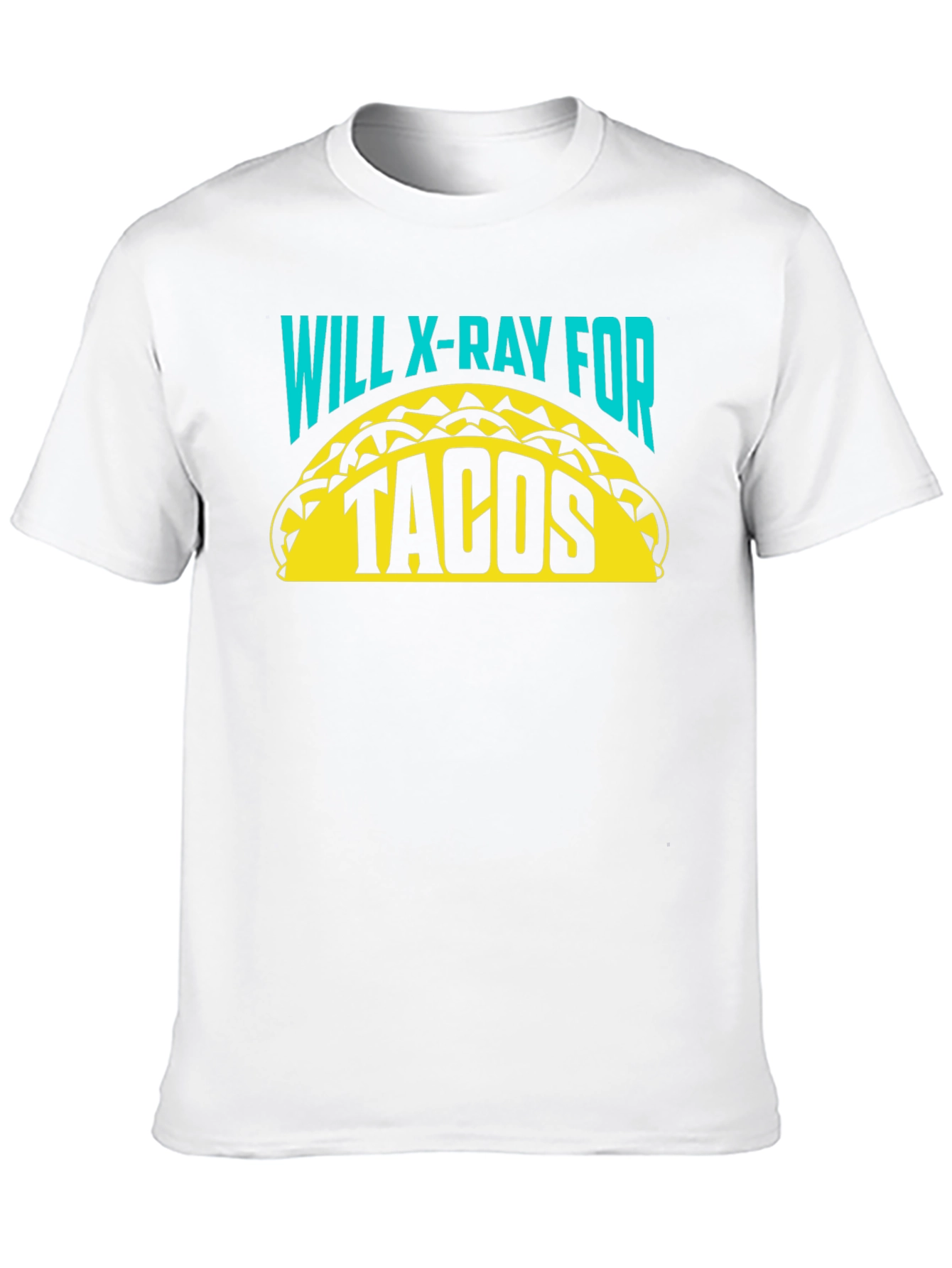 Black Will X-Ray for Tacos Funny Radiologist Graphic T-Shirt view 10