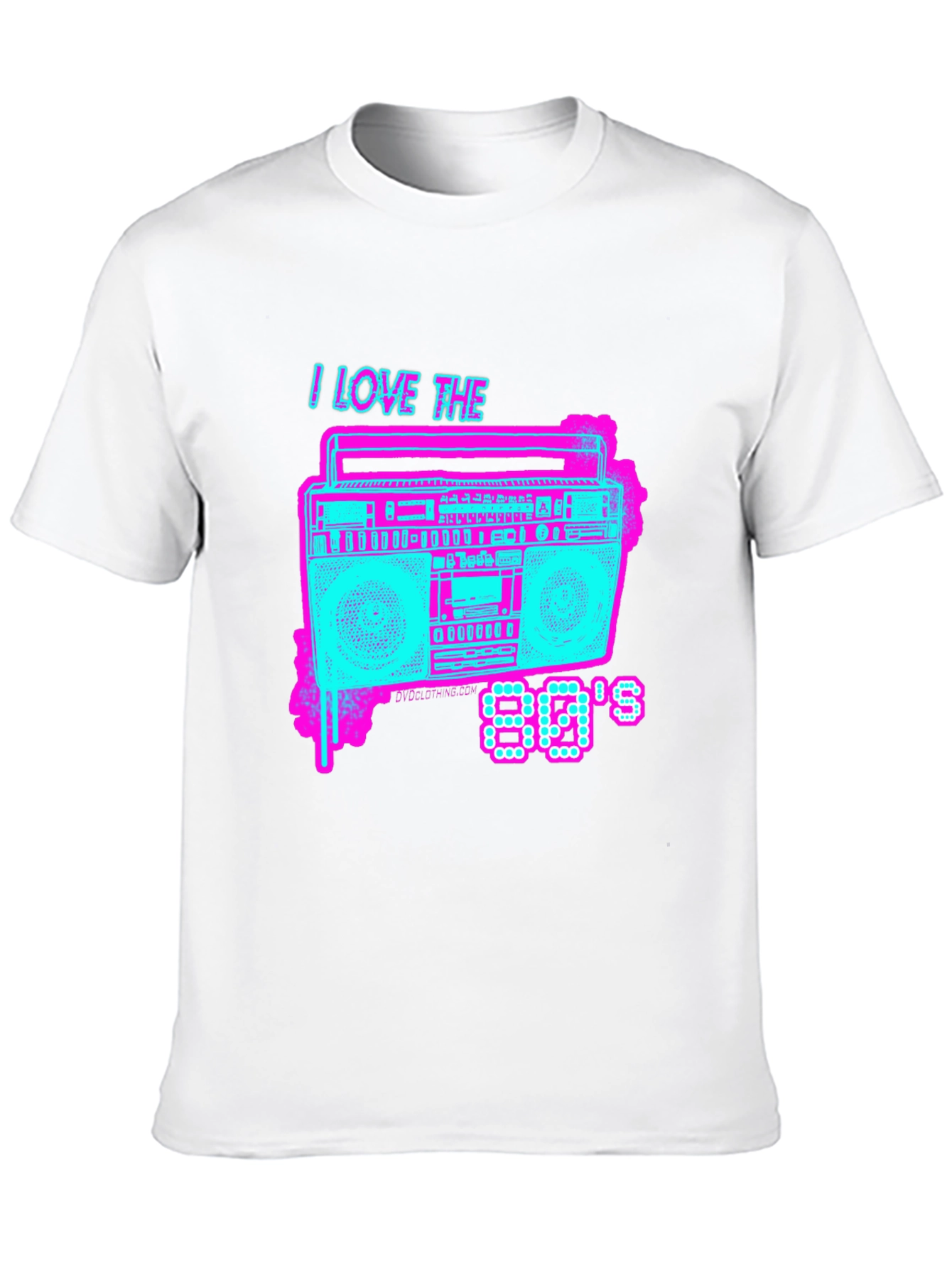 Black I Love the 80's Retro Boombox T-Shirt view 10