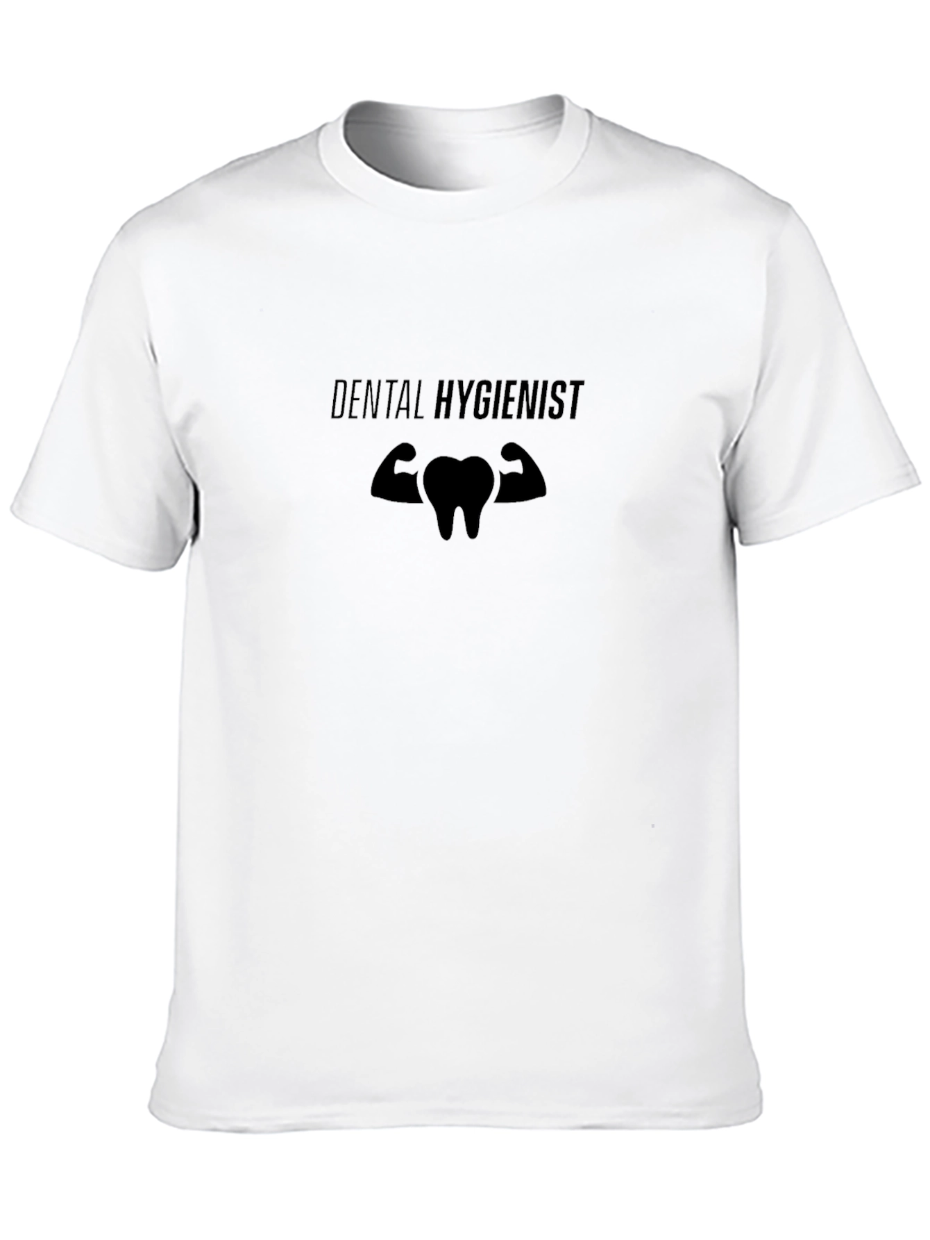 Black Dental Hygienist Muscle Tooth Graphic Tee view 10