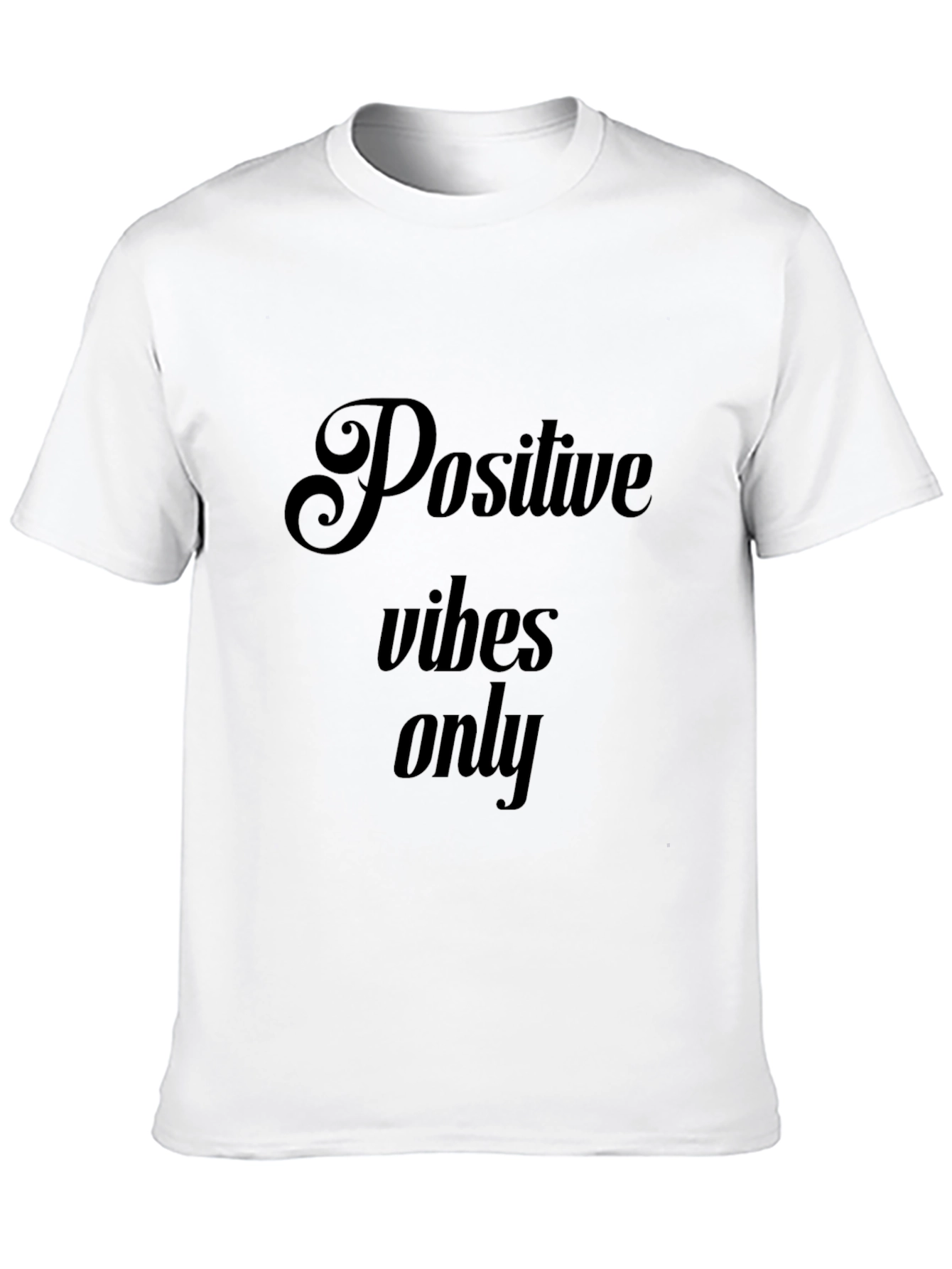 Black Positive Vibes Only Black Graphic Tee view 10