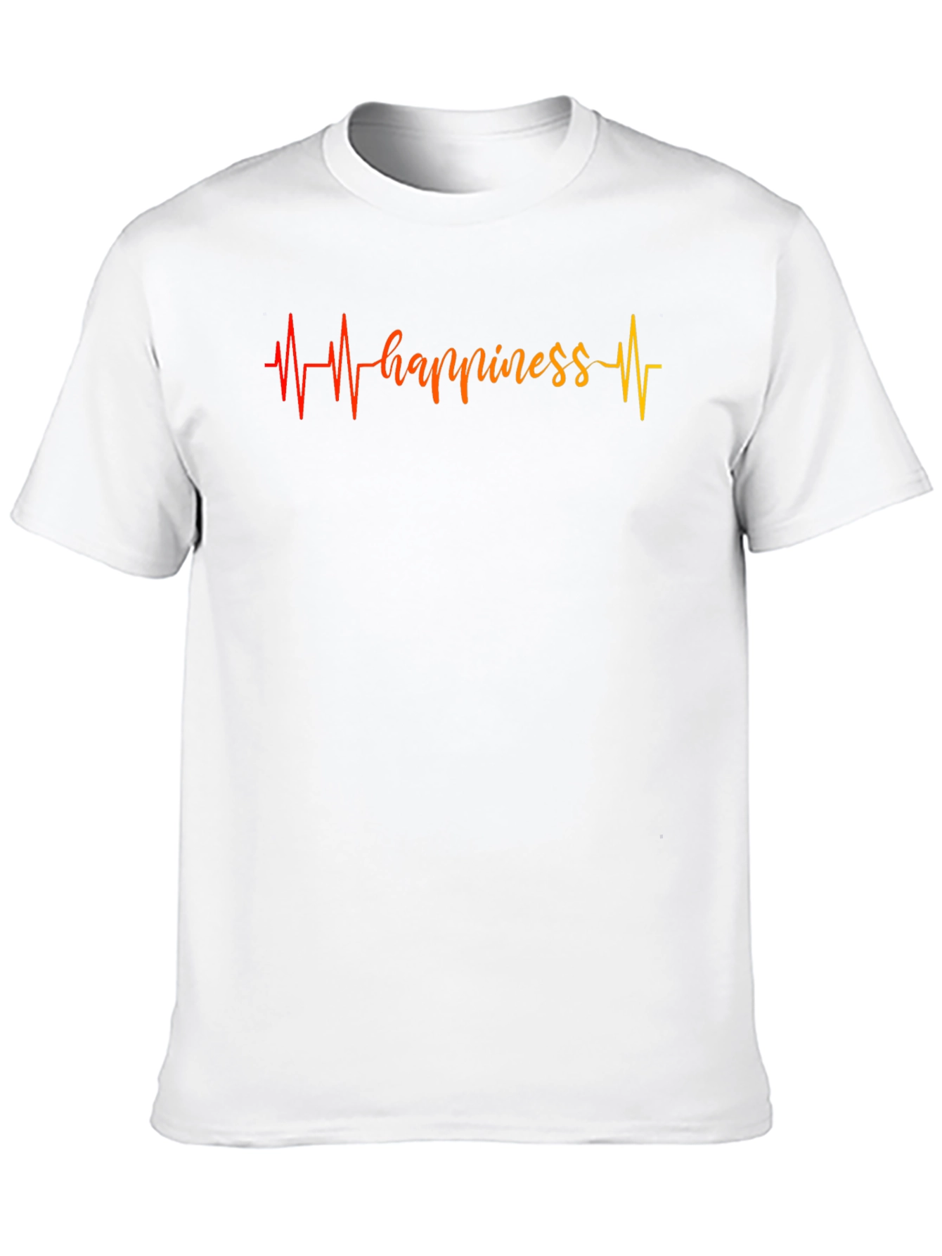 Black Happiness Heartbeat Graphic T-Shirt - Comfort Fit view 10