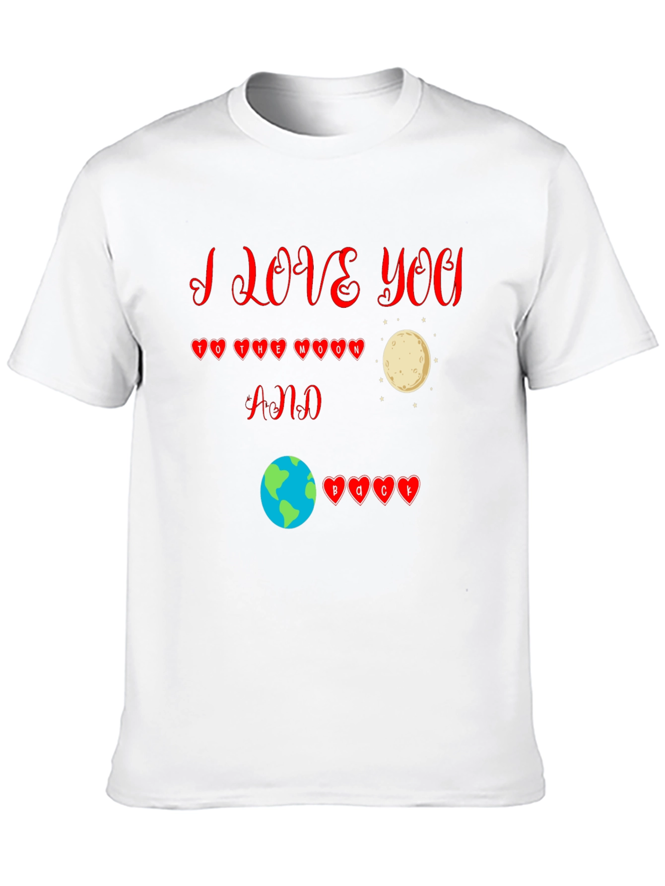 Black I Love You to the Moon and Back T-Shirt view 10