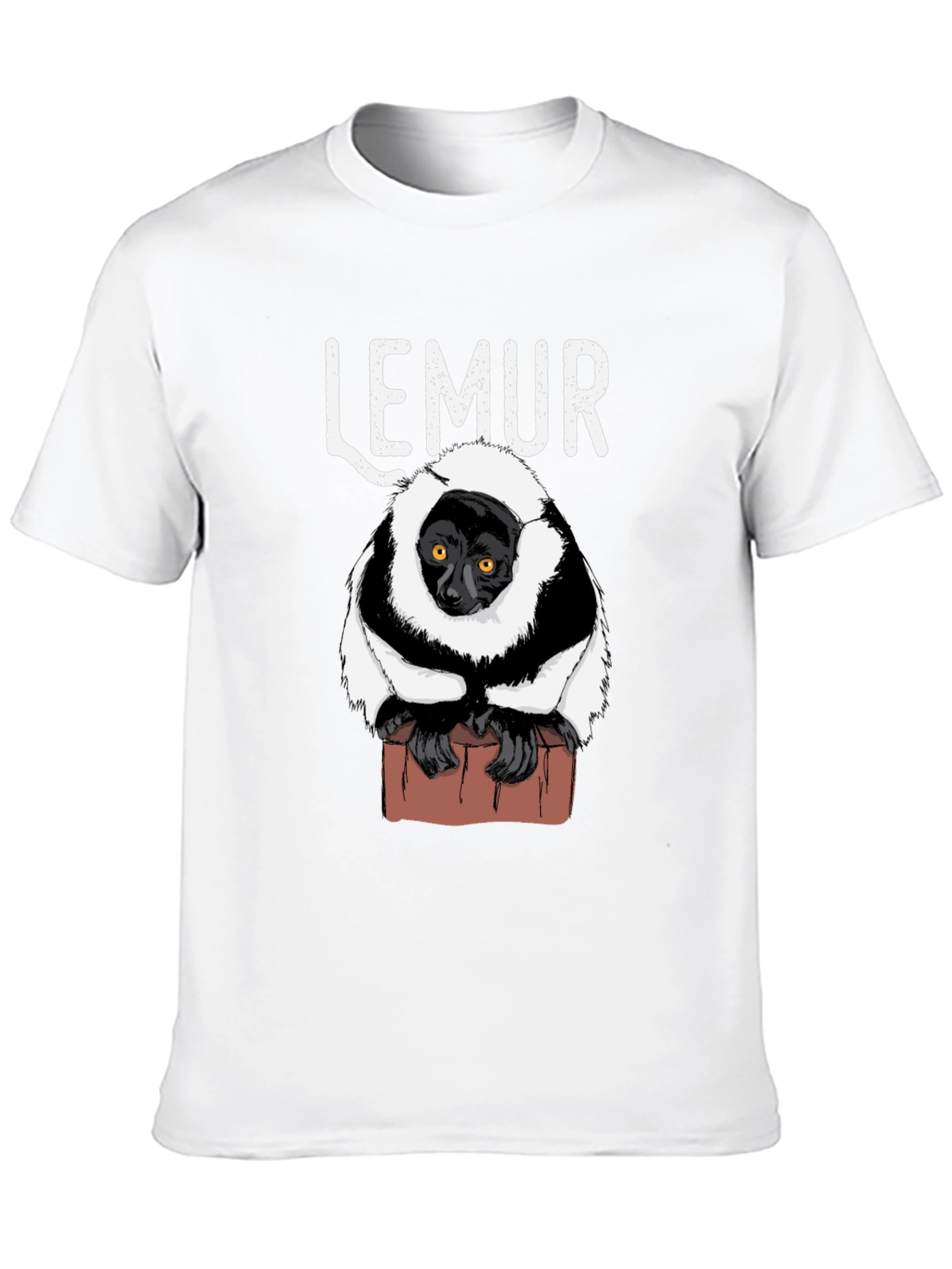 Black Lemur Graphic Print Black T-Shirt view 10