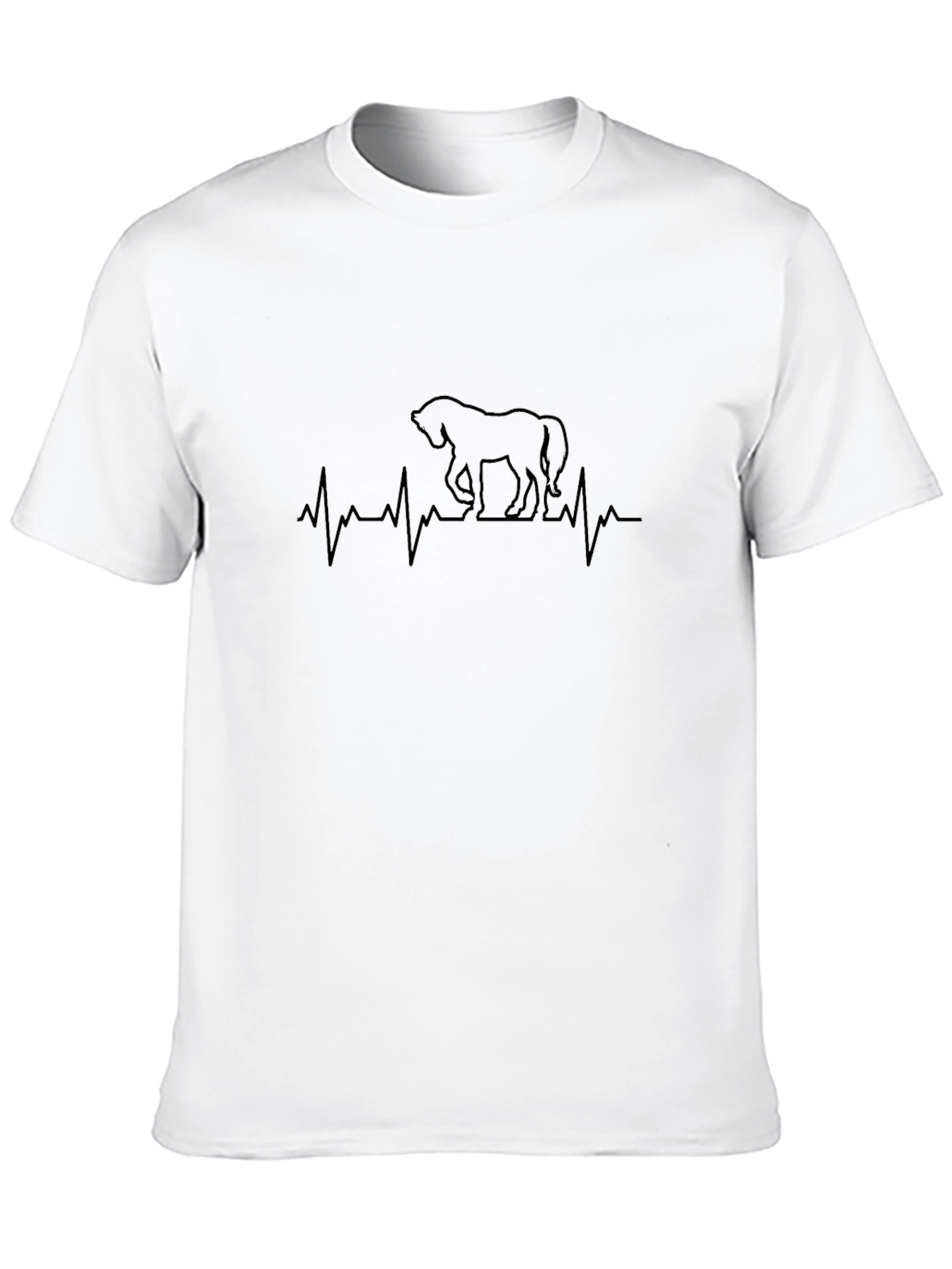 Black Horse Heartbeat T-Shirt - Equestrian Lover Tee view 10