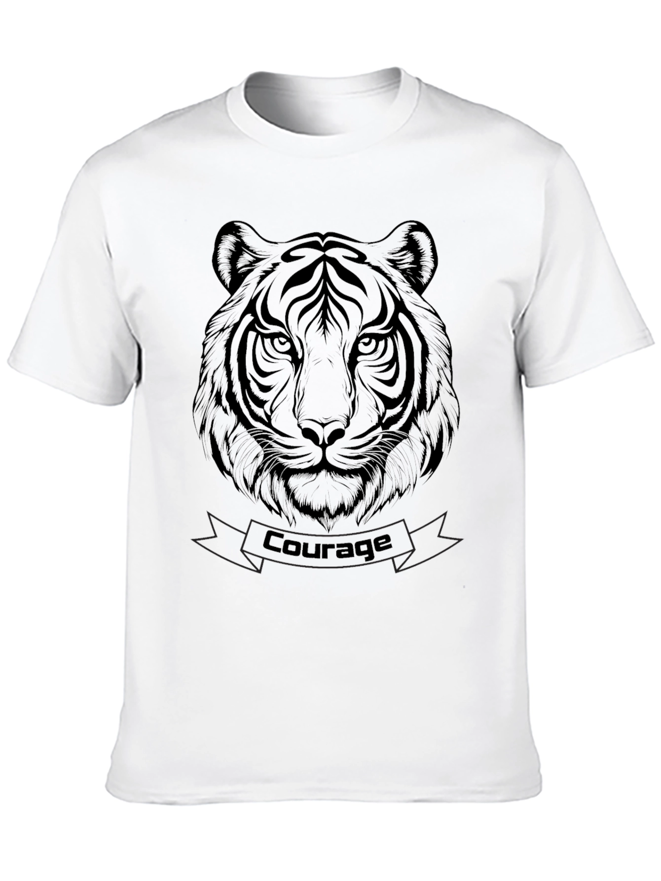 Black Courage Tiger Graphic Tee - Black view 10