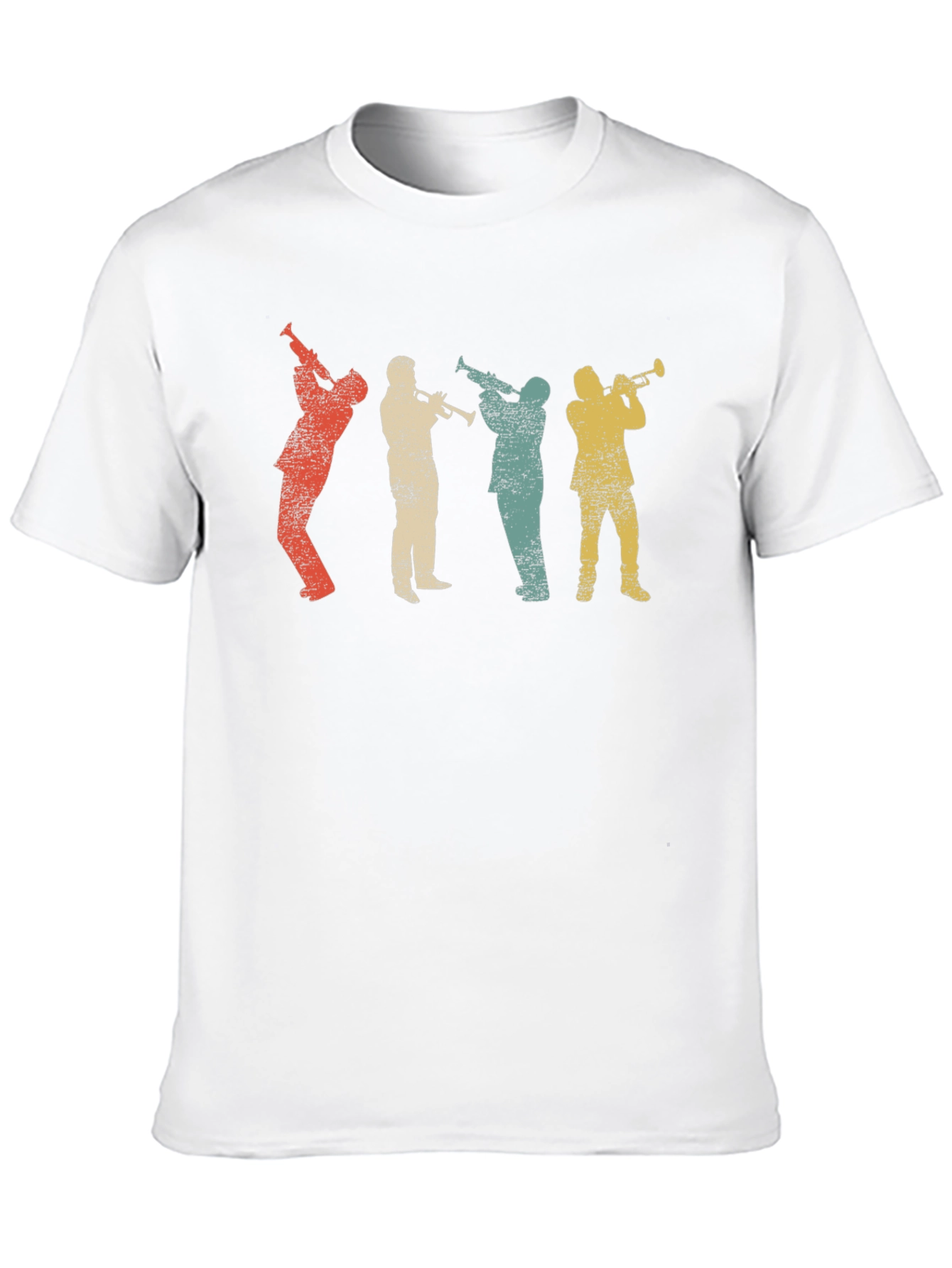 Black Vintage Trumpet Player Graphic T-Shirt view 10