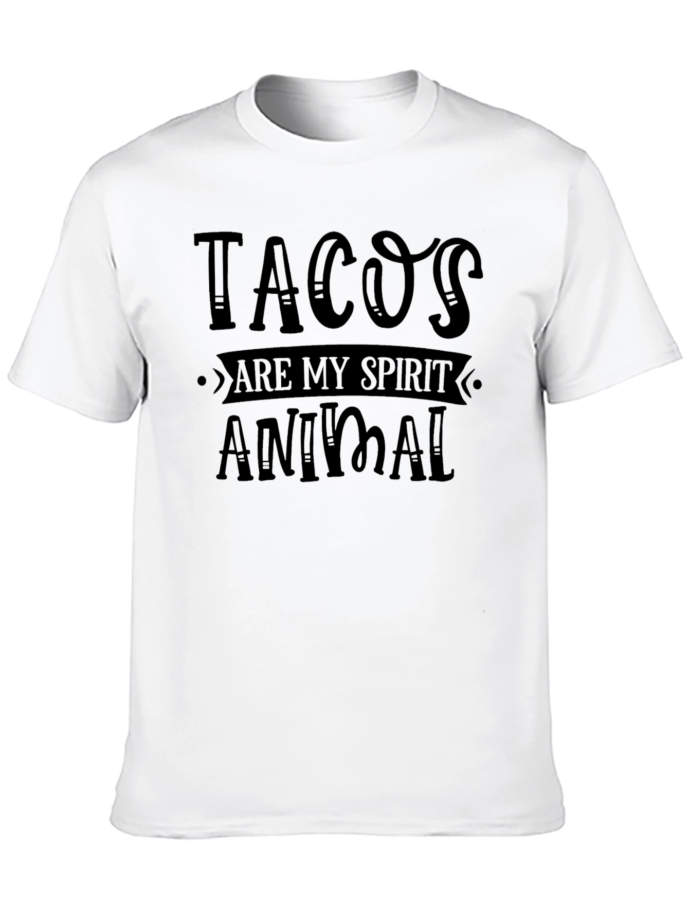 Black Tacos are my Spirit Animal Black Graphic T-Shirt view 10