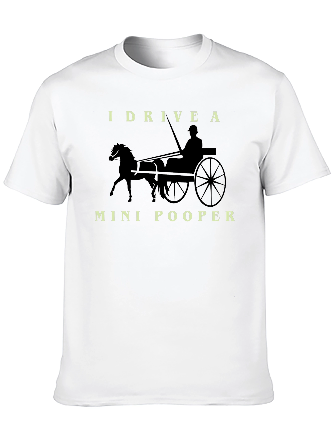 Black I Drive a Mini-Pooper Black Graphic T-Shirt view 10