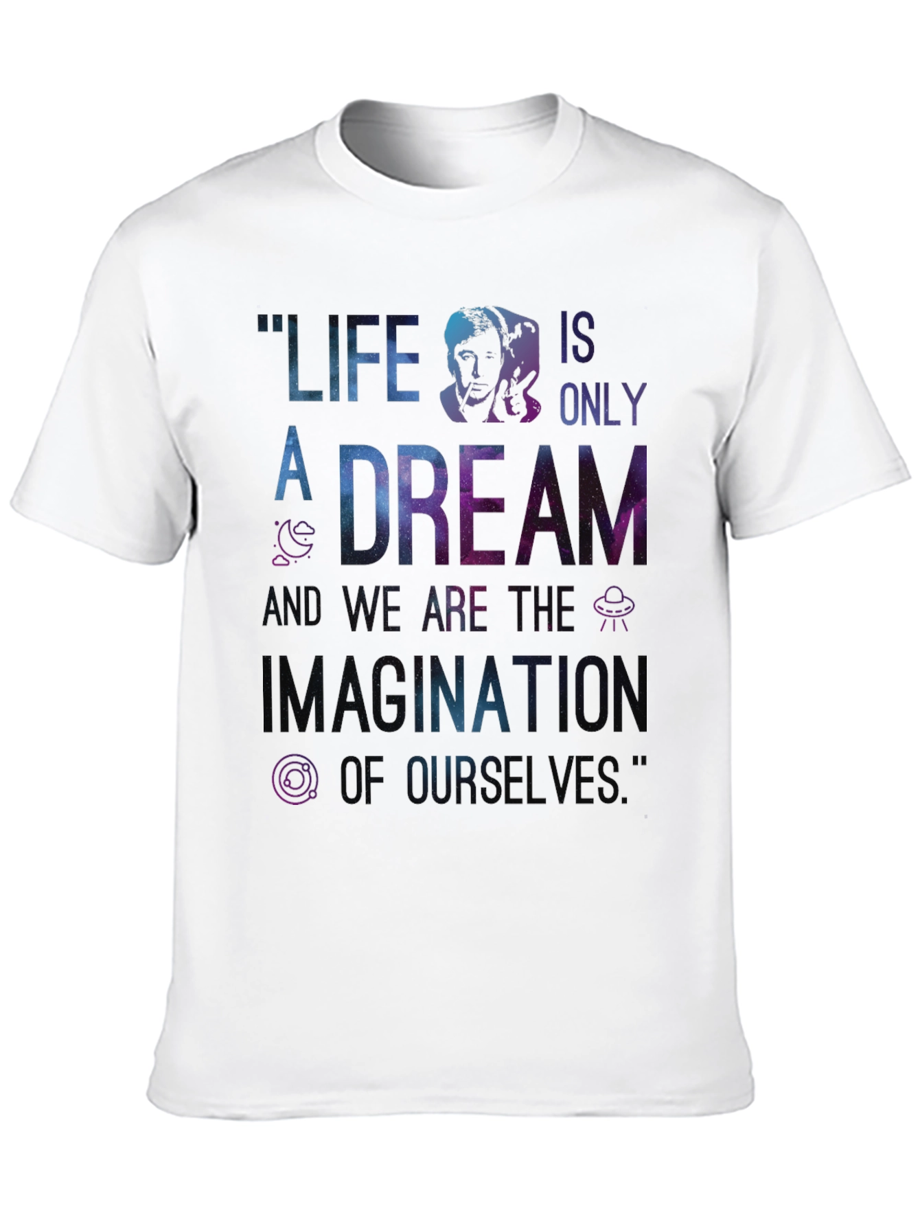 Black Life is Only a Dream Graphic T-Shirt - Black view 10