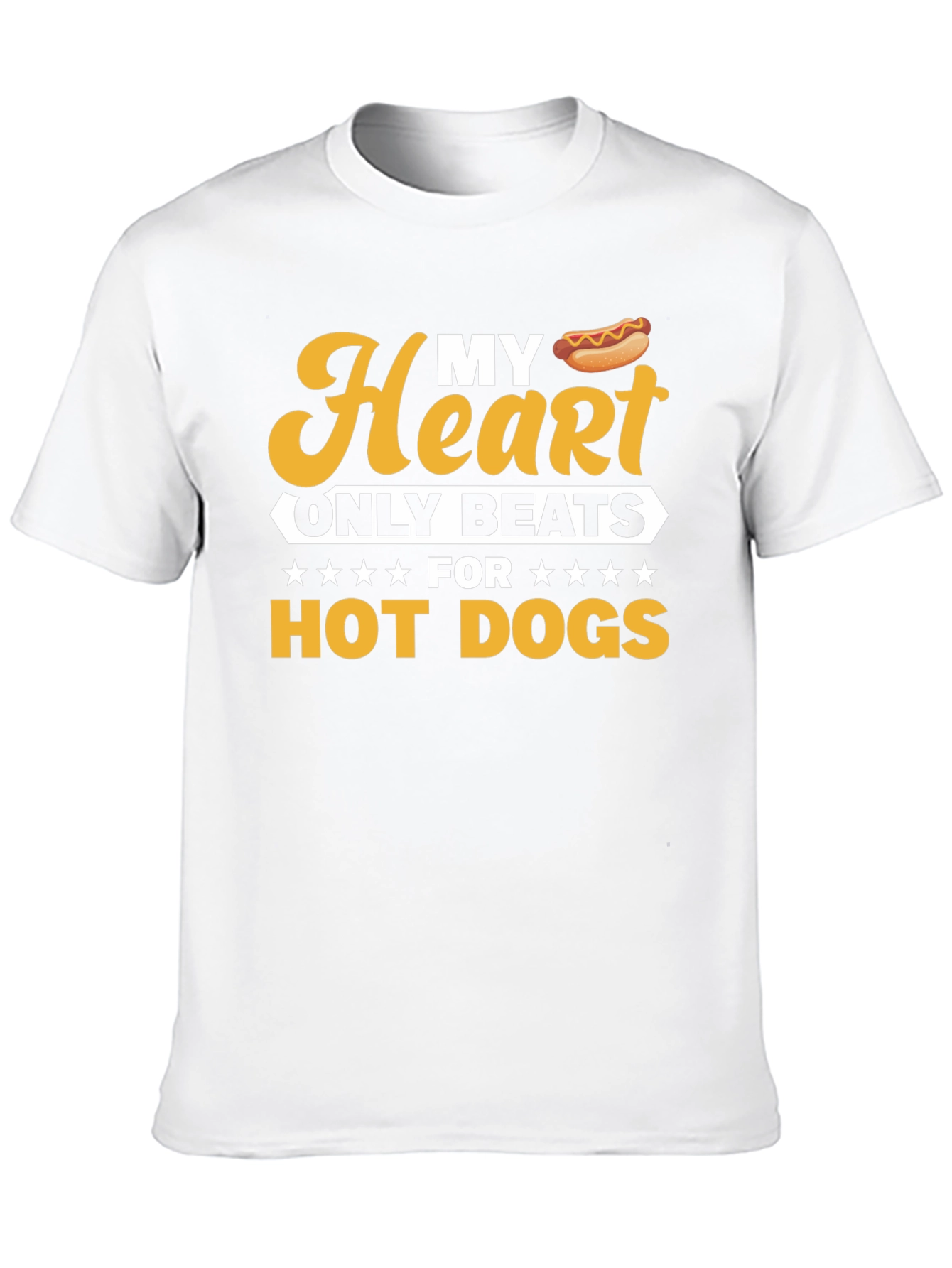 Black Funny Hot Dog Lover T-Shirt - My Heart Beats For Hot Dogs view 10
