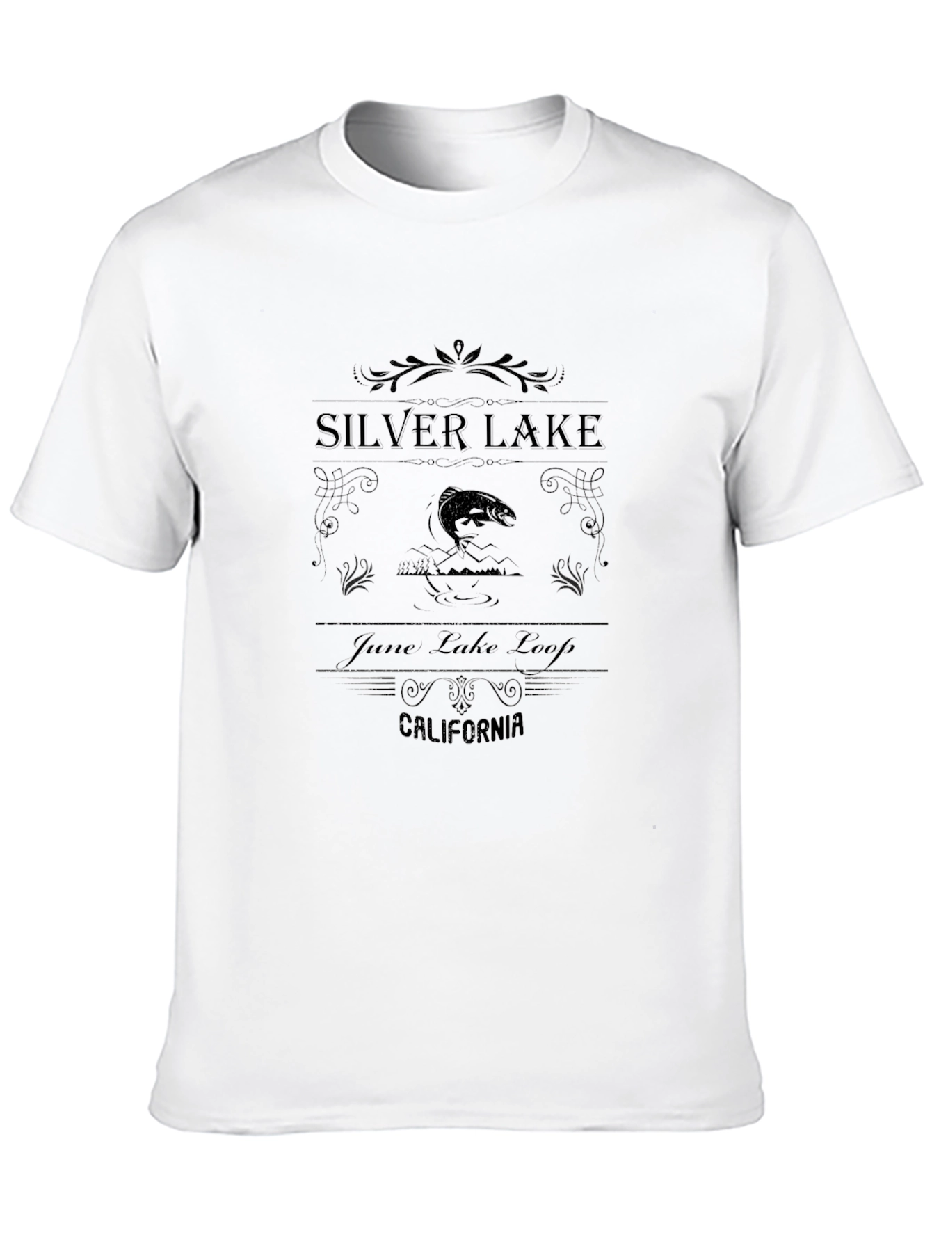 Black Silver Lake June Lake Loop California Graphic Tee view 10