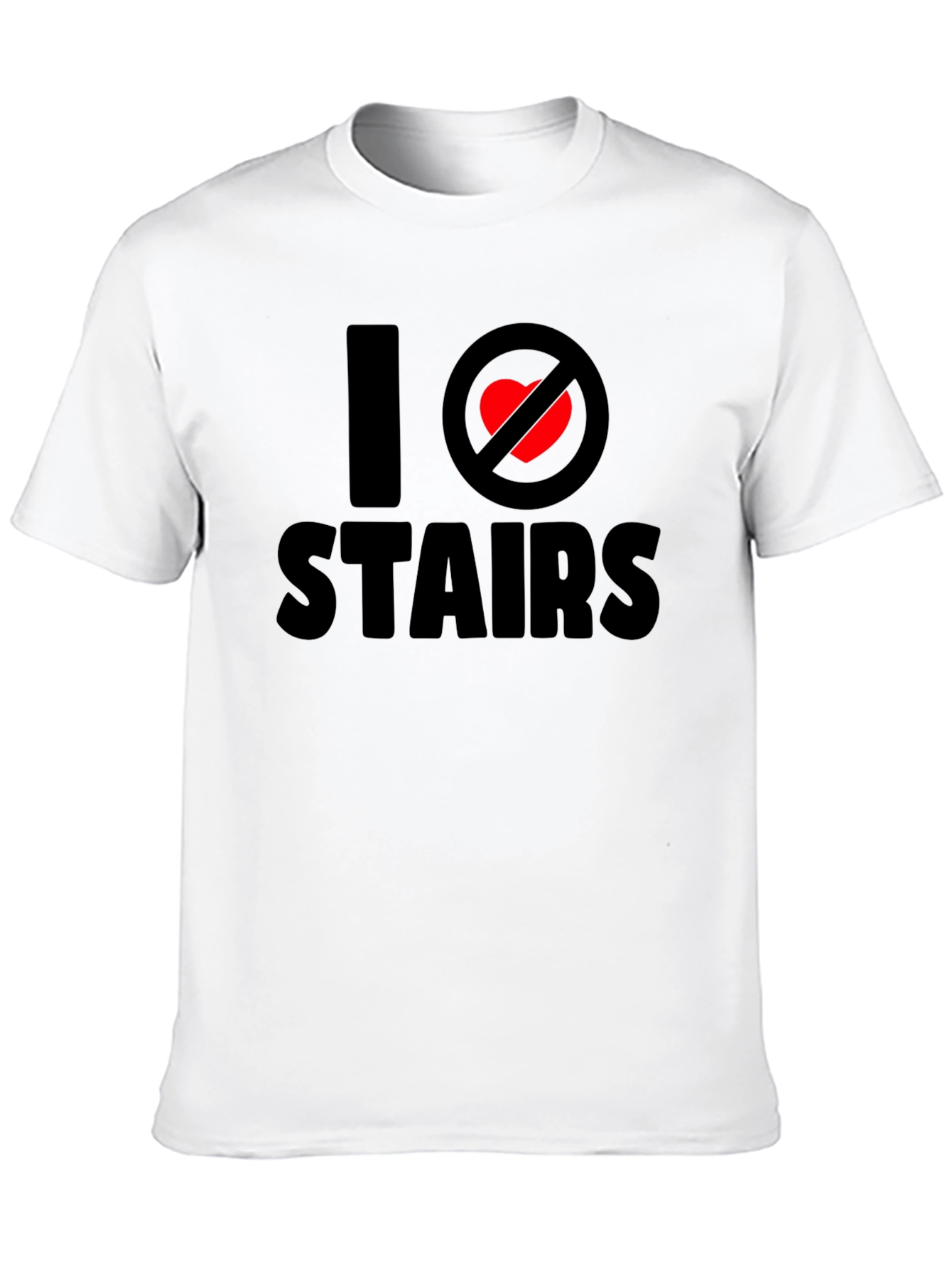 Black I Hate Stairs Graphic Tee - Funny Anti-Stair T-Shirt view 10