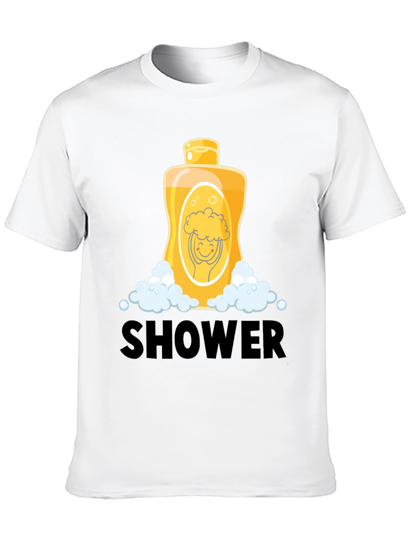 Black Shower Time Cartoon Graphic Tee view 10