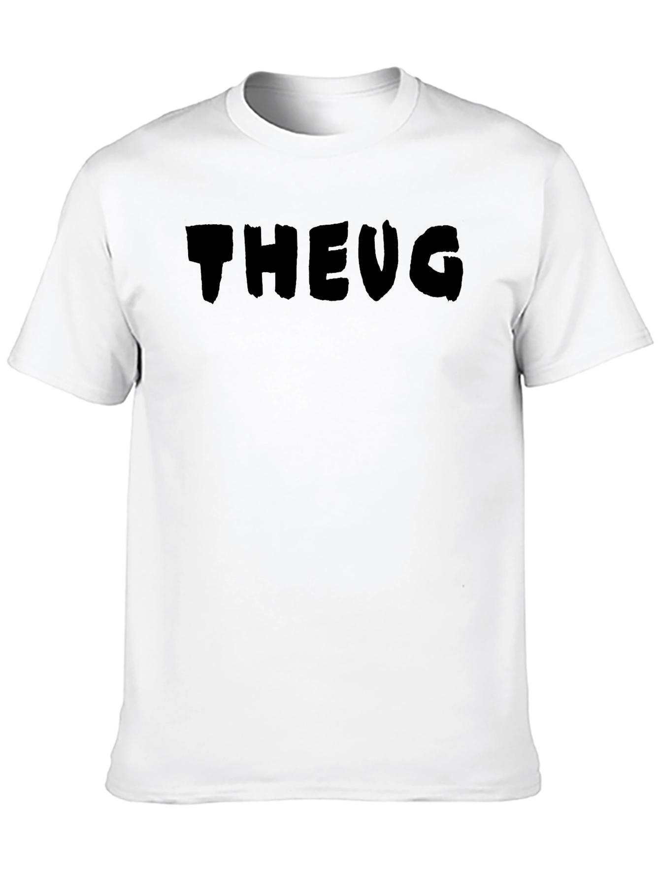 Black Men's Black "THEUG" Graphic T-Shirt view 10
