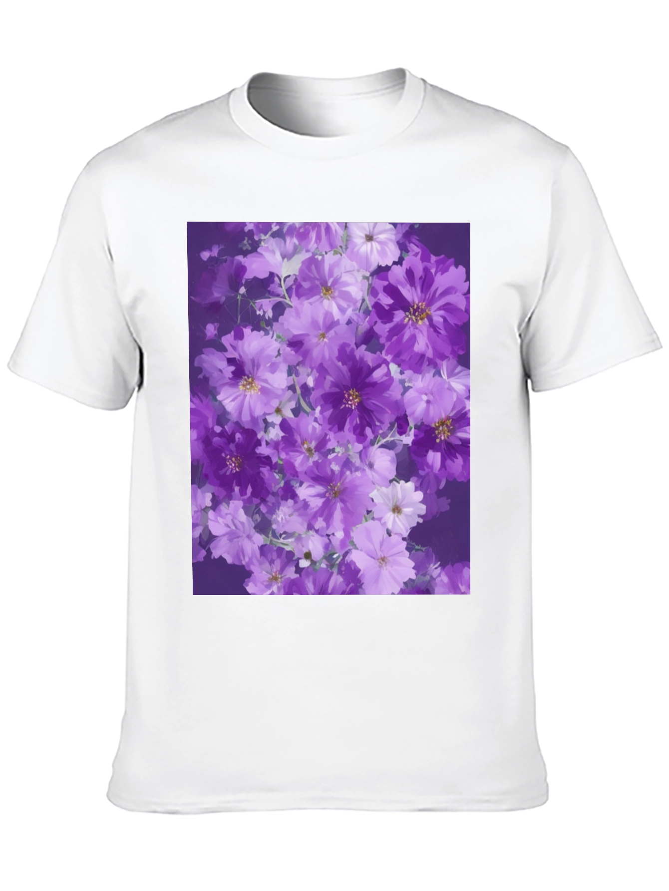 Black Floral Print Black T-Shirt view 10