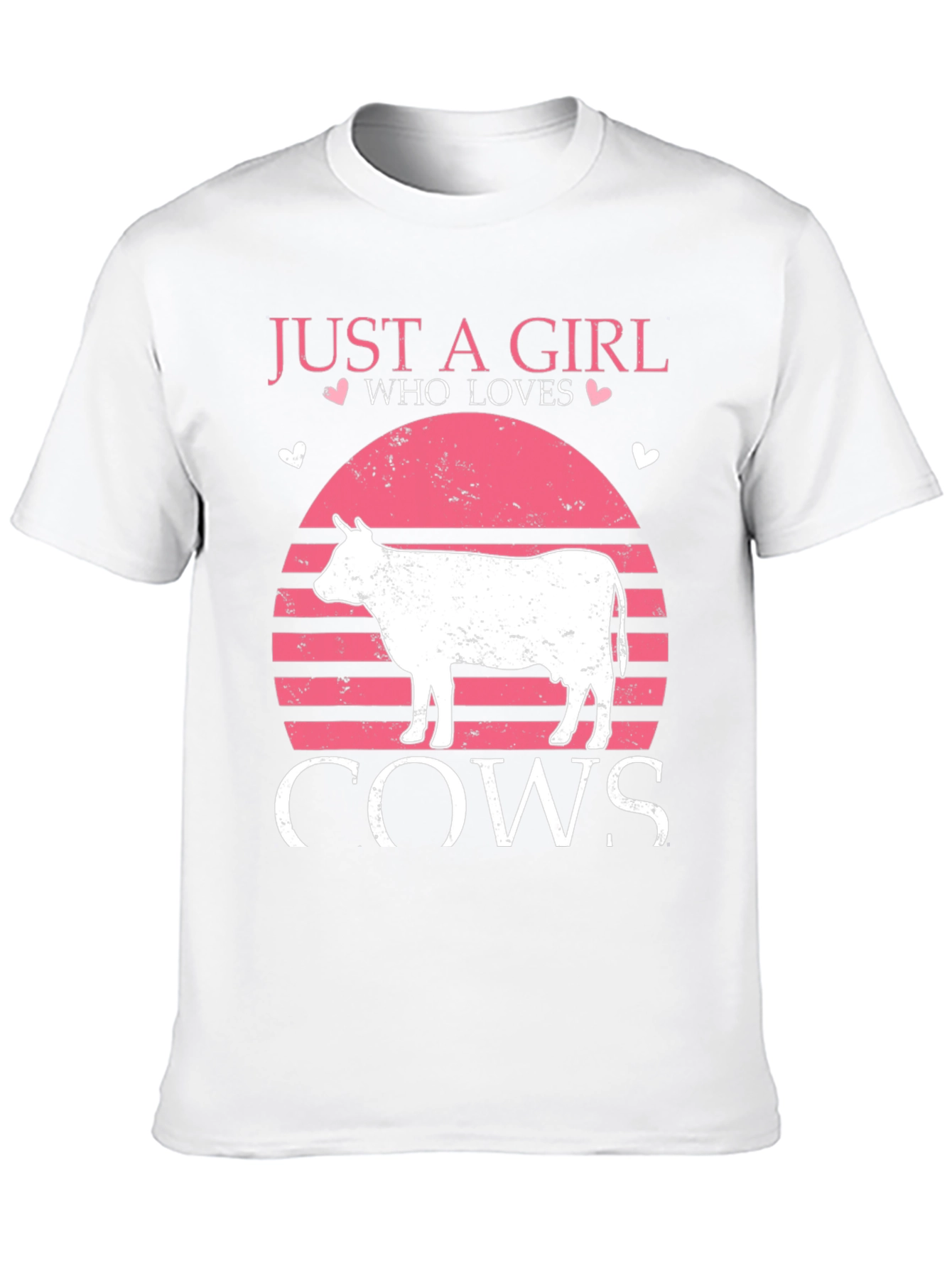 Black Just a Girl Who Loves Cows T-Shirt view 10