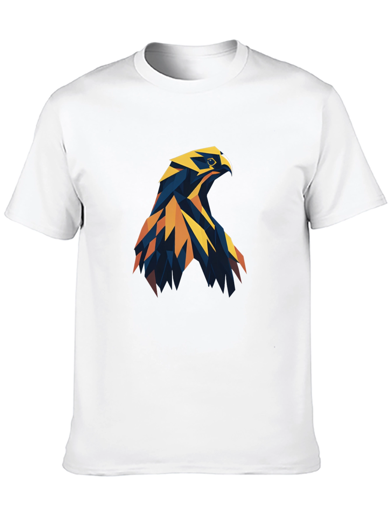 Geometric Eagle Graphic Tee - Stylish Men's Black T-Shirt - 10