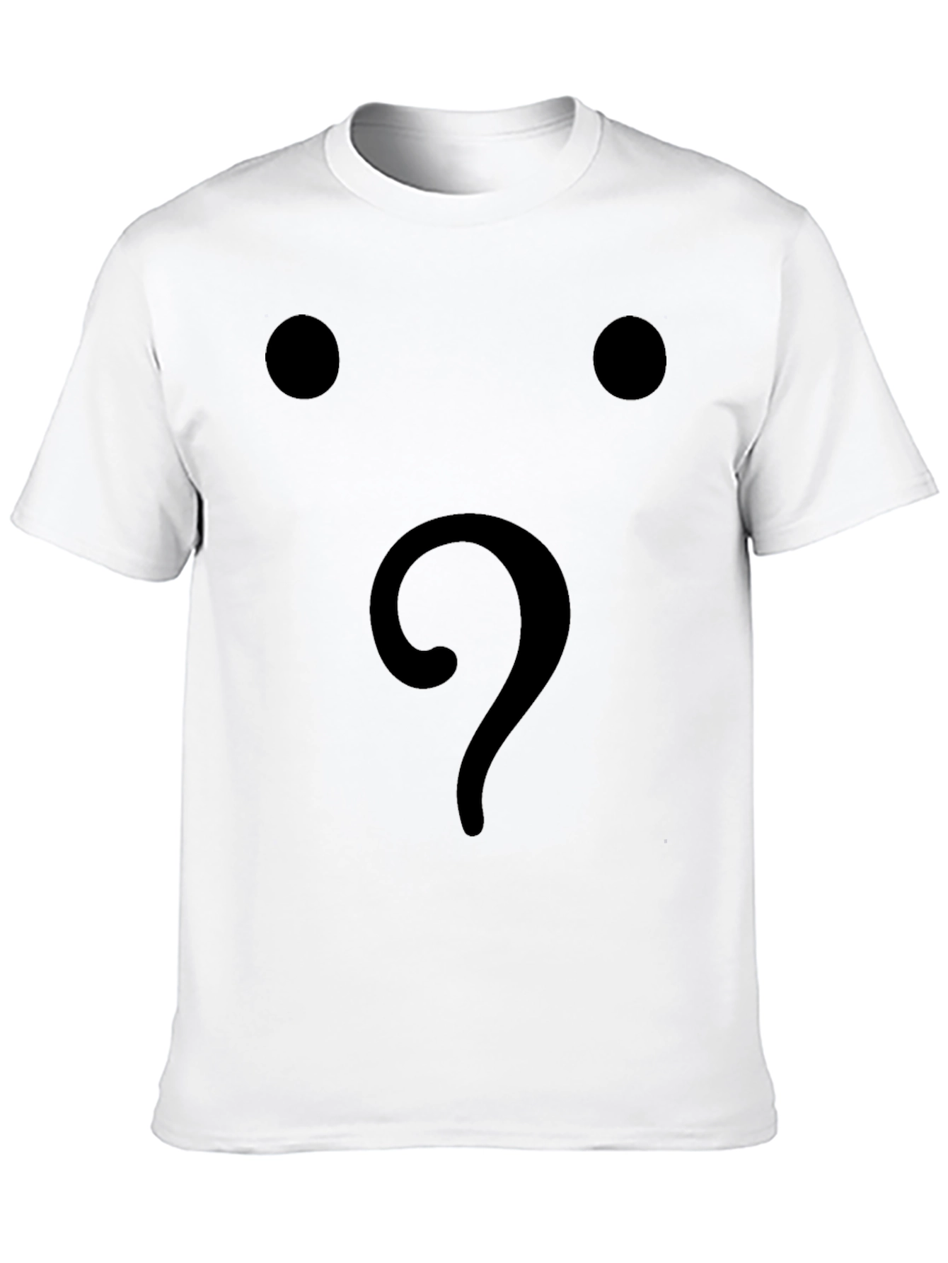 Black Mens Black Question Mark Graphic T-Shirt view 10