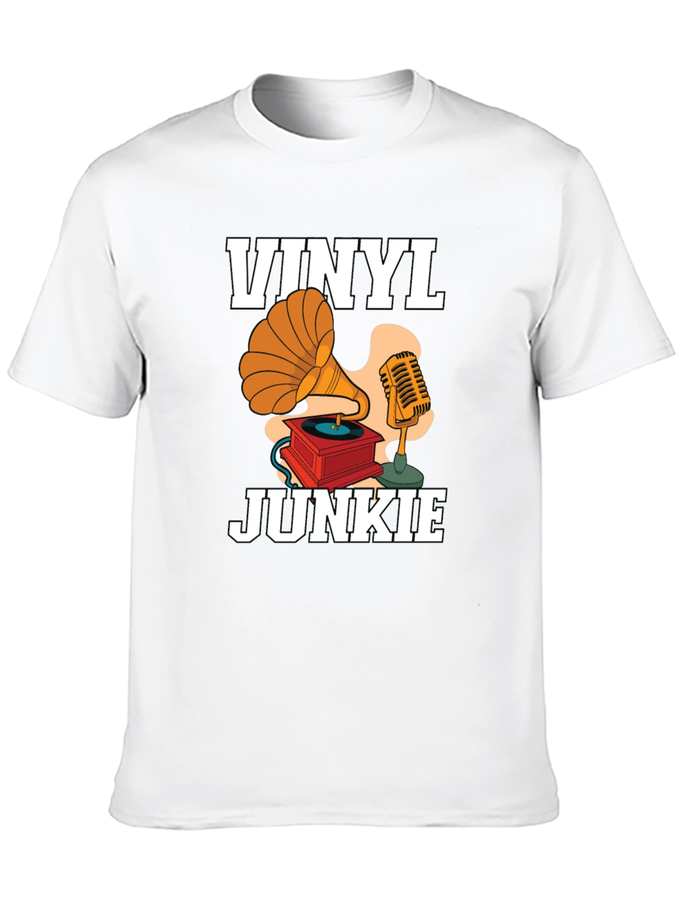 Black Vinyl Junkie Graphic Tee view 10