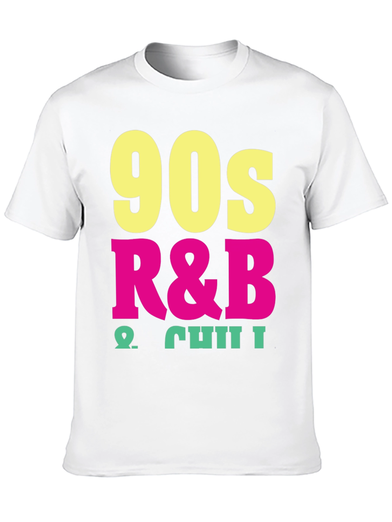 Black 90s R&B & Chill Black T-Shirt view 10