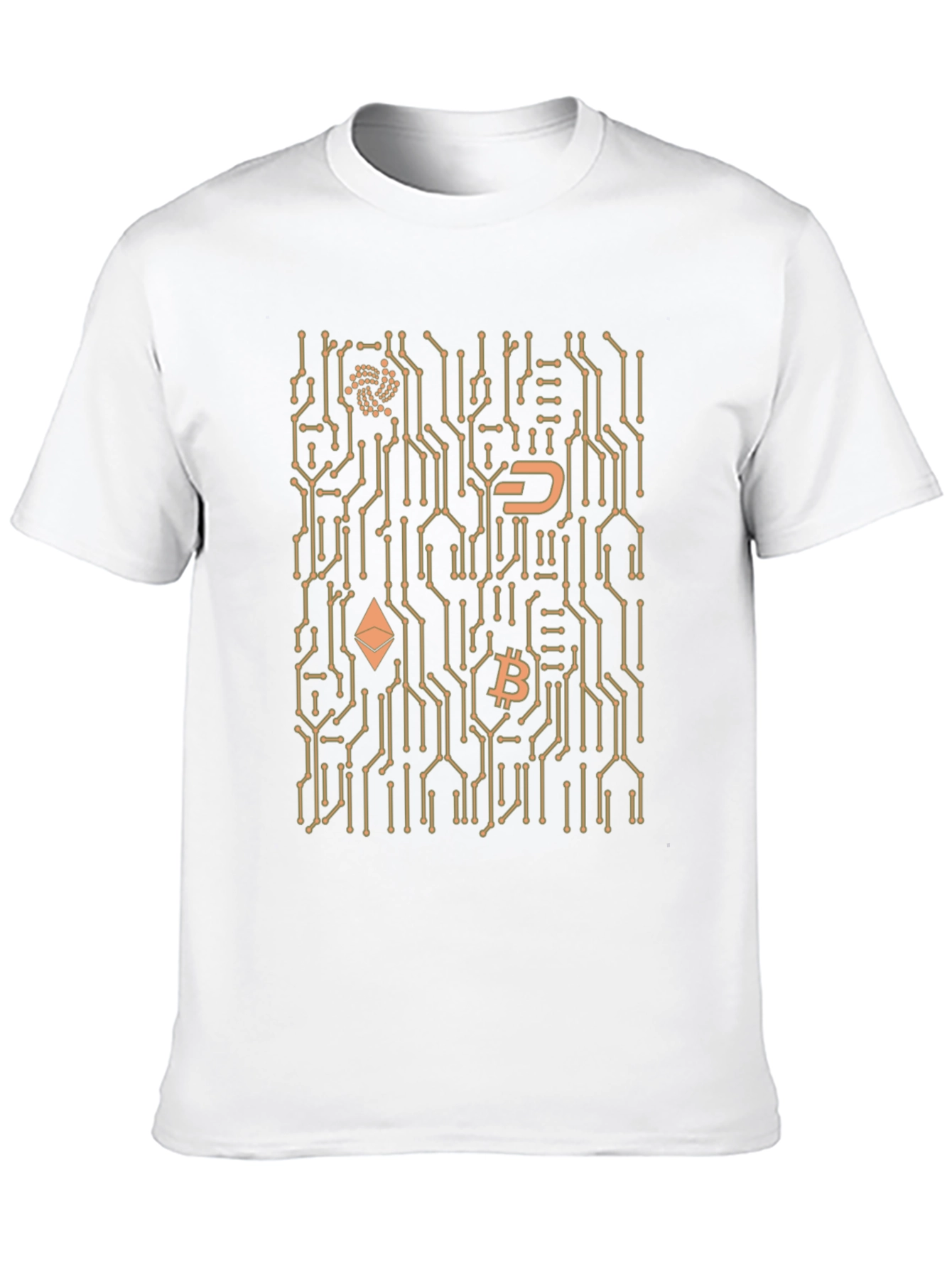 Black Crypto Circuit Board Black T-Shirt view 10