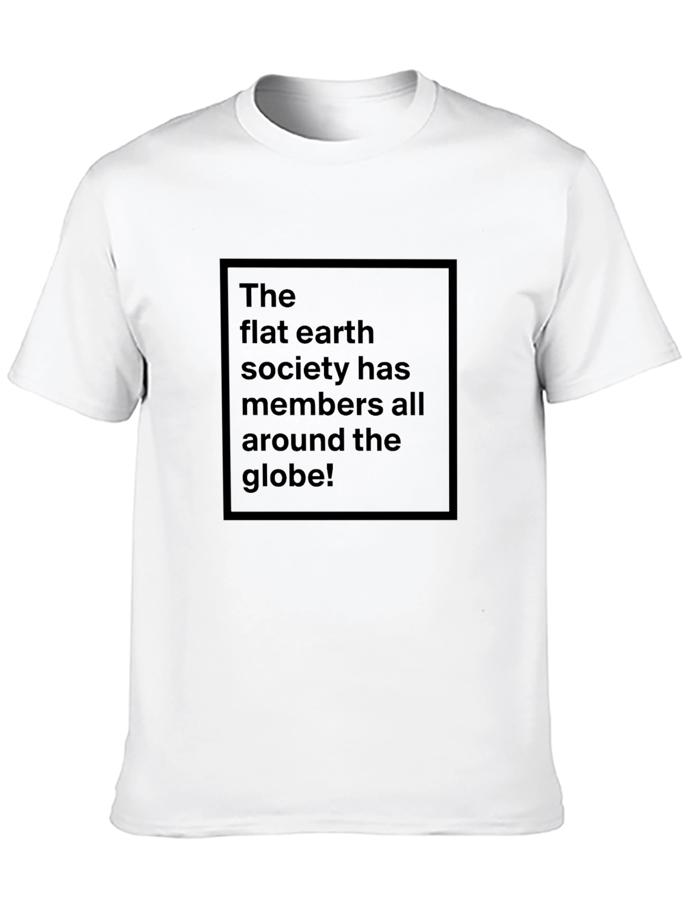 Black Flat Earth Society Tee - Black Humor T-Shirt view 10