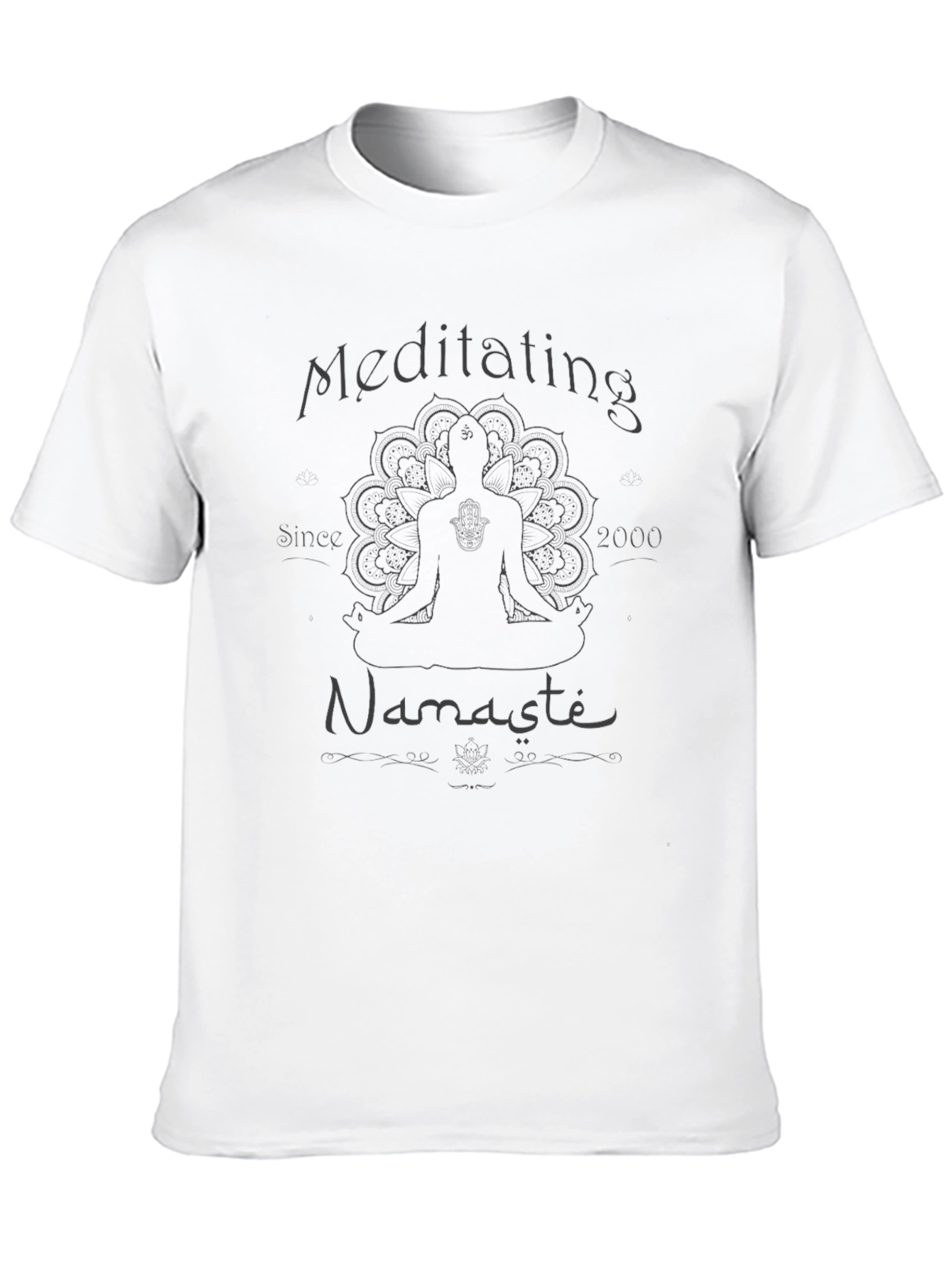 Black Meditating Since 2000 Black T-Shirt view 10