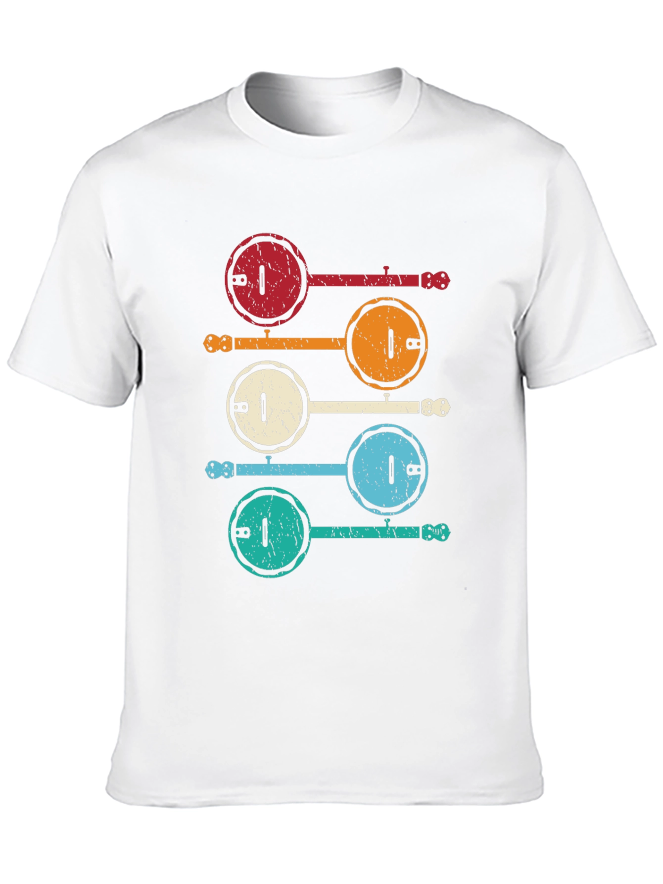 Black Vintage Banjo Music T-Shirt view 10