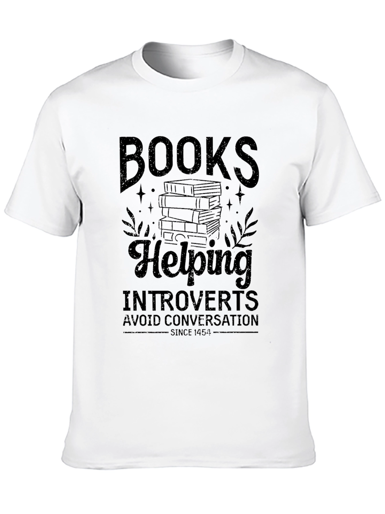 Black Introvert Book Lover Black T-Shirt view 10