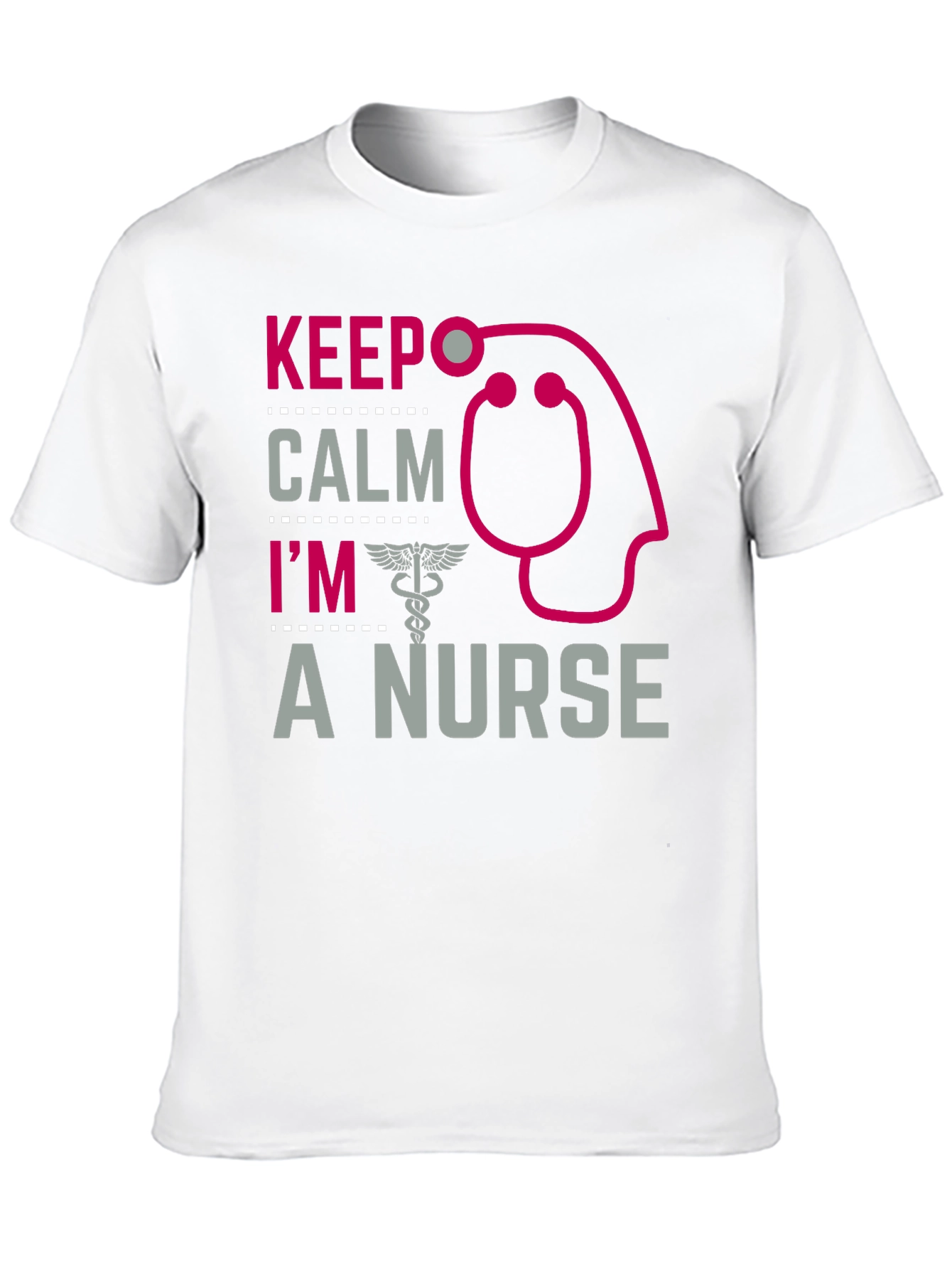 Black Keep Calm I'm A Nurse T-Shirt view 10